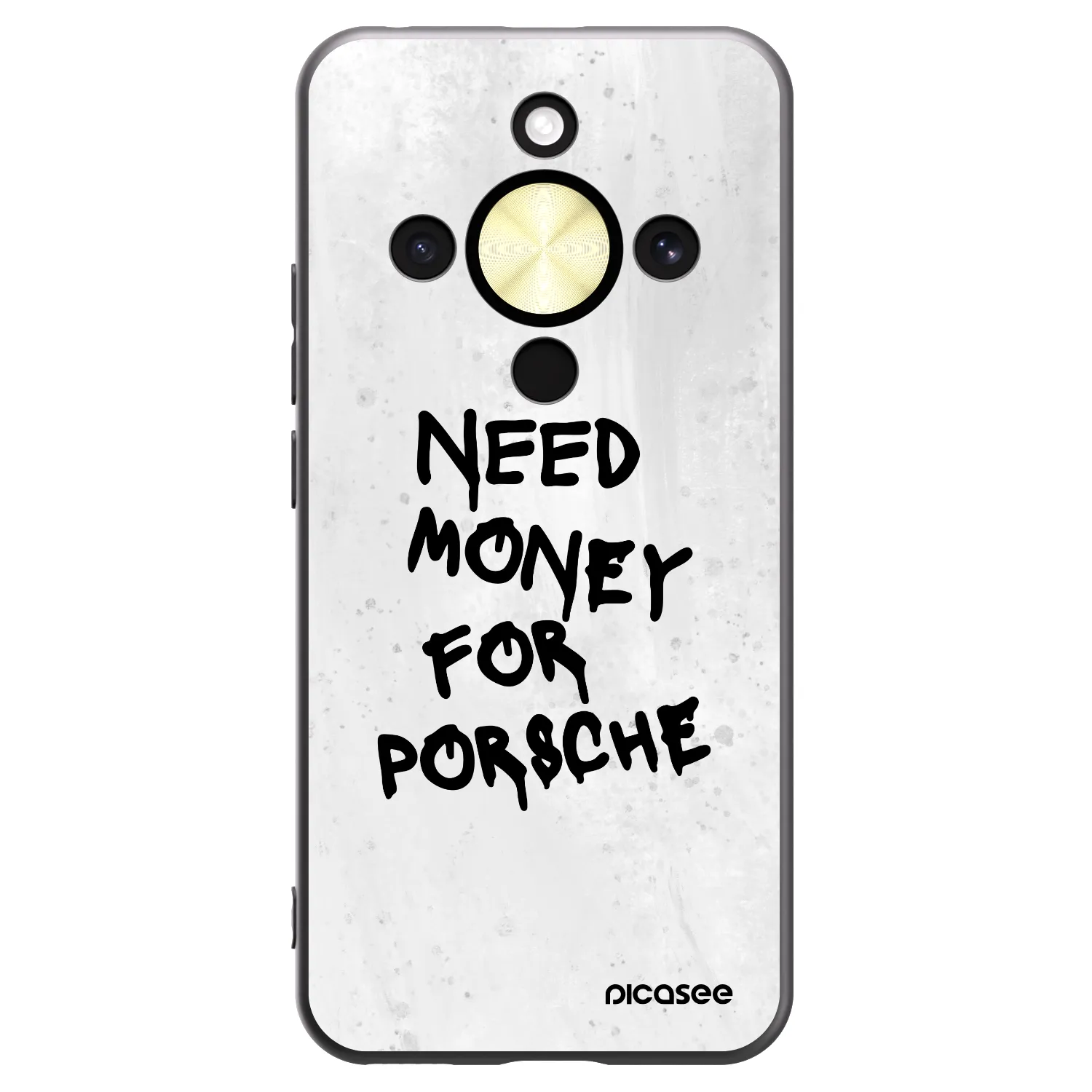 Picasee silikonowe czarne etui na Honor Magic8 Lite 5G - White Dollar