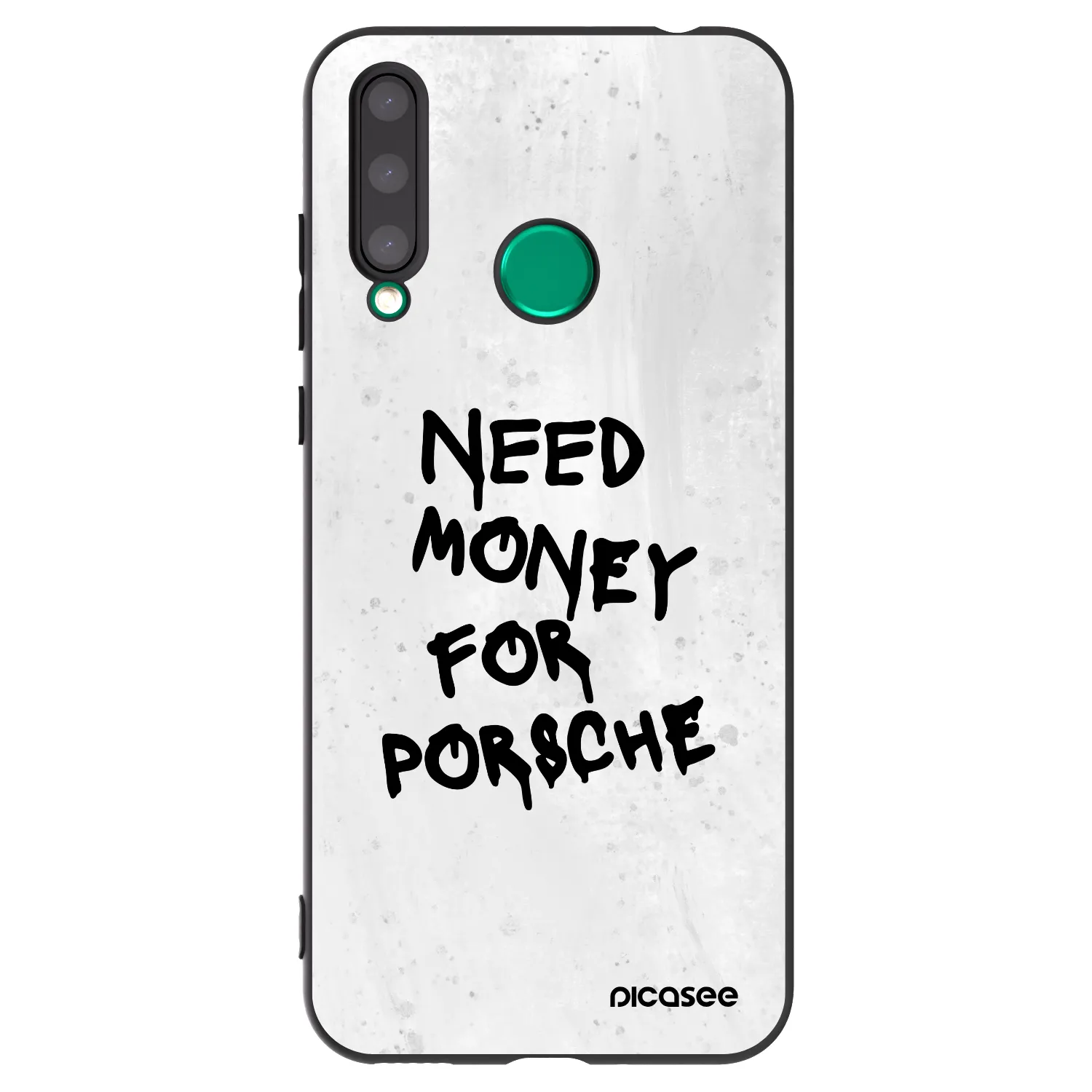 Picasee silikonowe czarne etui na Honor 20 Lite - White Dollar