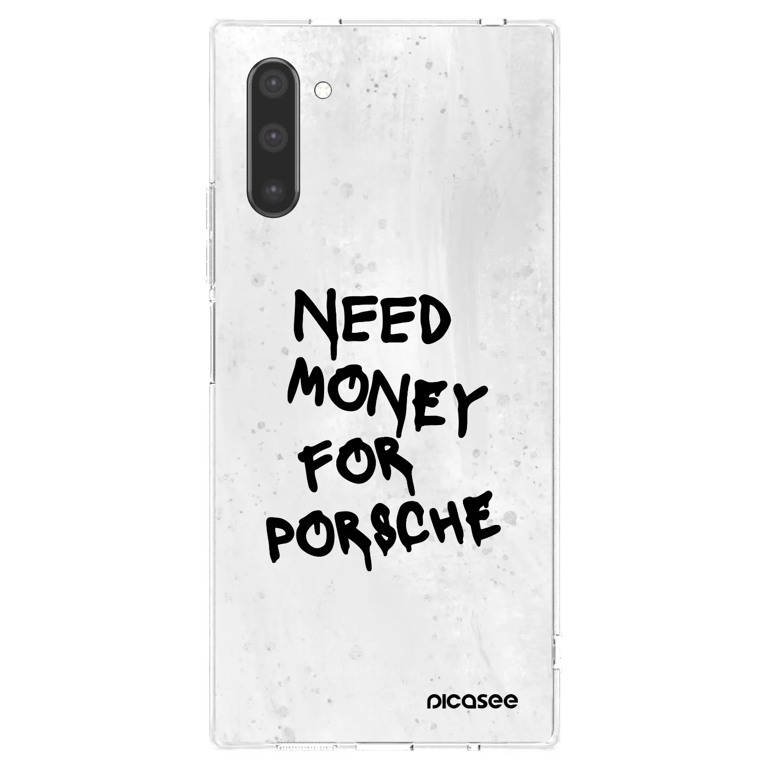 Picasee silikonowe przeźroczyste etui na Samsung Galaxy Note 10 N970F - White Dollar