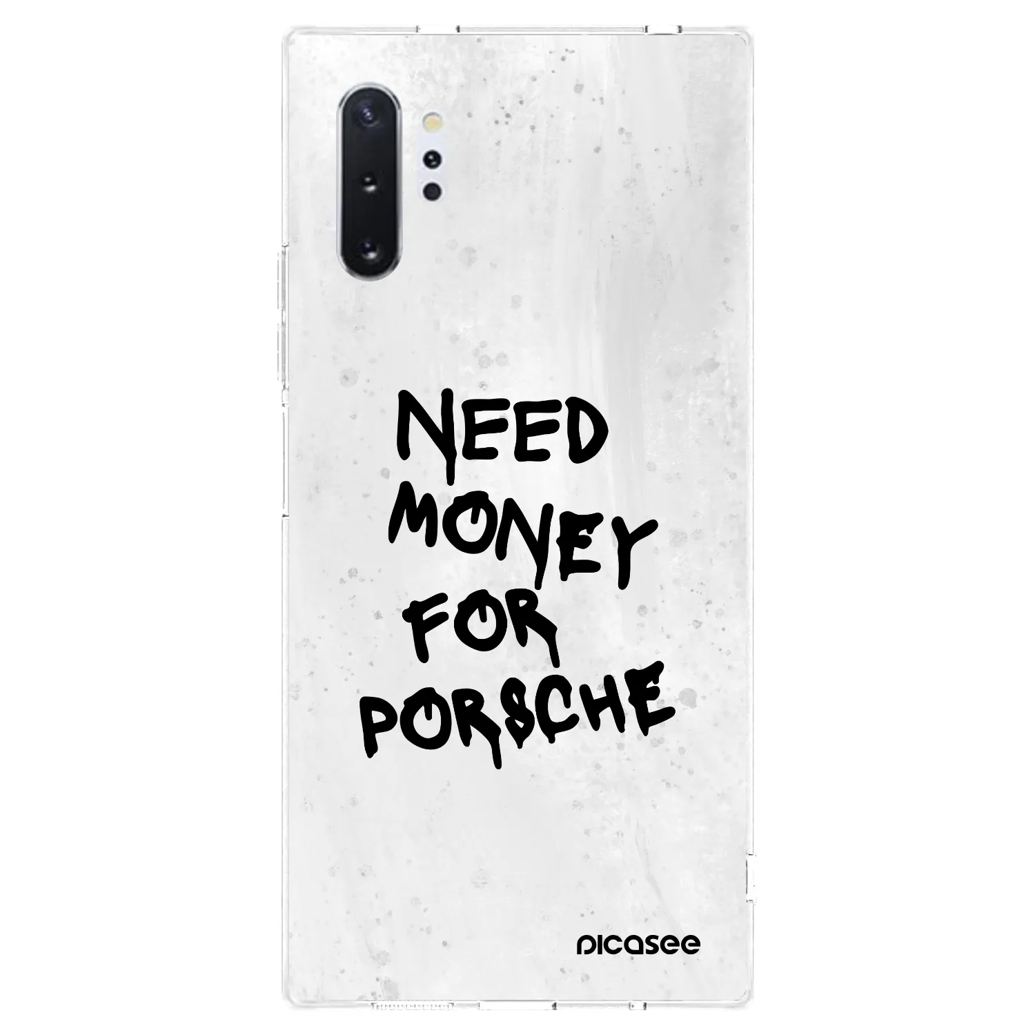Picasee silikonowe przeźroczyste etui na Samsung Galaxy Note 10+ N975F - White Dollar