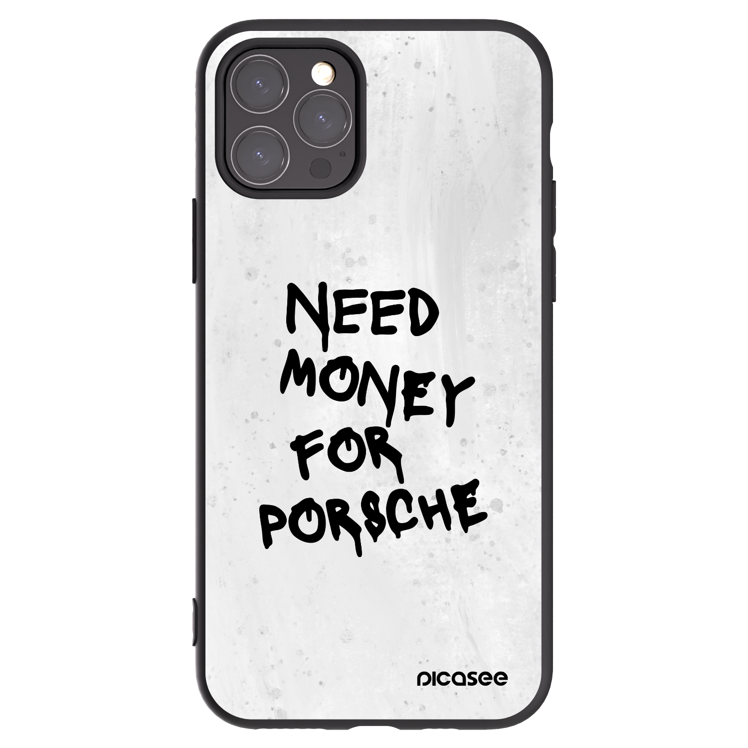 Picasee silikonowe czarne etui na Apple iPhone 11 Pro - White Dollar