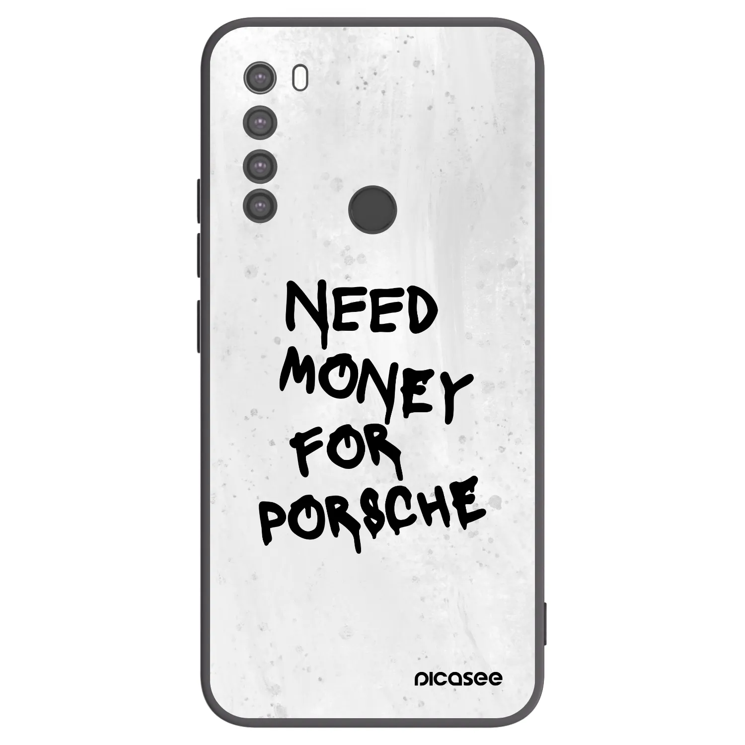 Picasee silikonowe czarne etui na Xiaomi Redmi Note 8 - White Dollar
