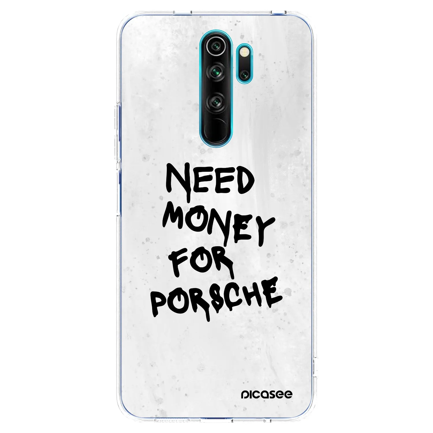 Picasee silikonowe przeźroczyste etui na Xiaomi Redmi Note 8 Pro - White Dollar