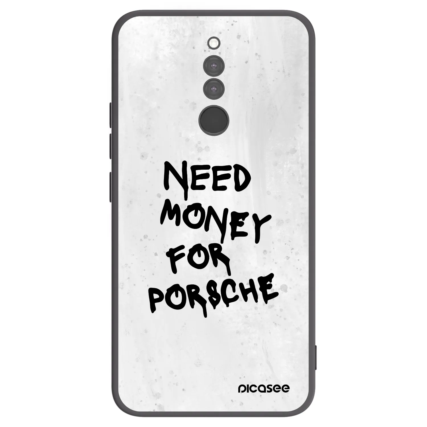 Picasee silikonowe czarne etui na Xiaomi Redmi 8 - White Dollar