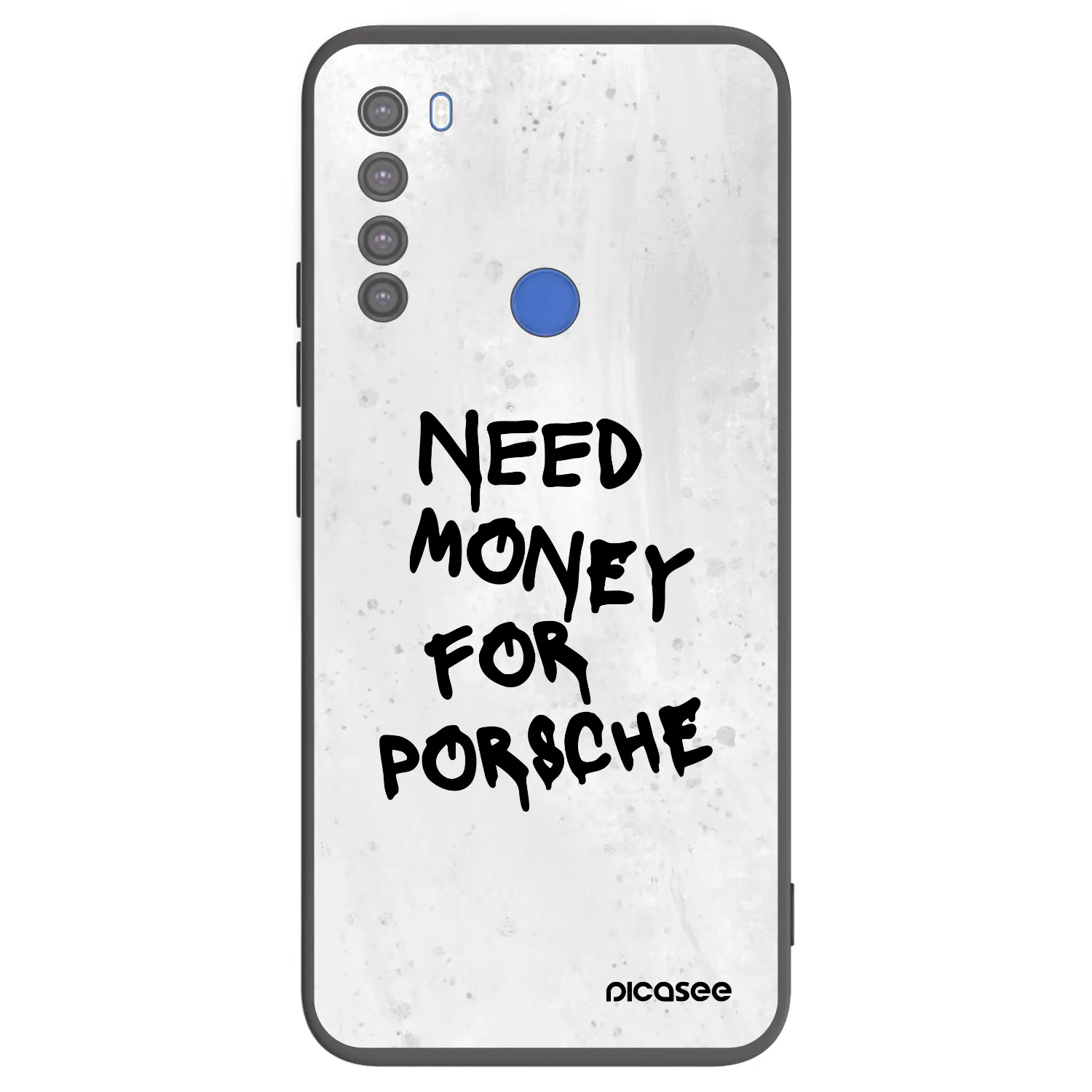 Picasee silikonowe czarne etui na Xiaomi Redmi Note 8T - White Dollar