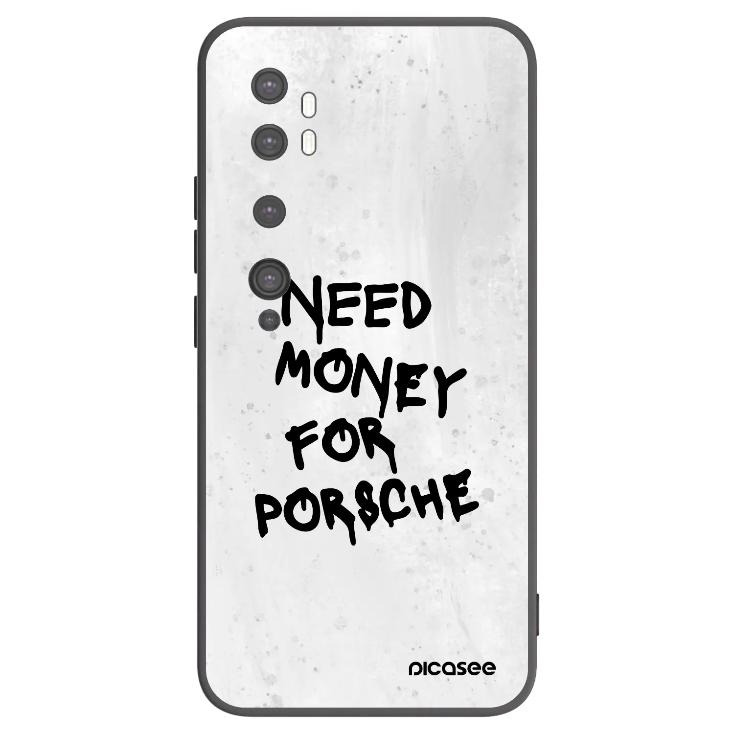 Picasee silikonowe czarne etui na Xiaomi Mi Note 10 (Pro) - White Dollar