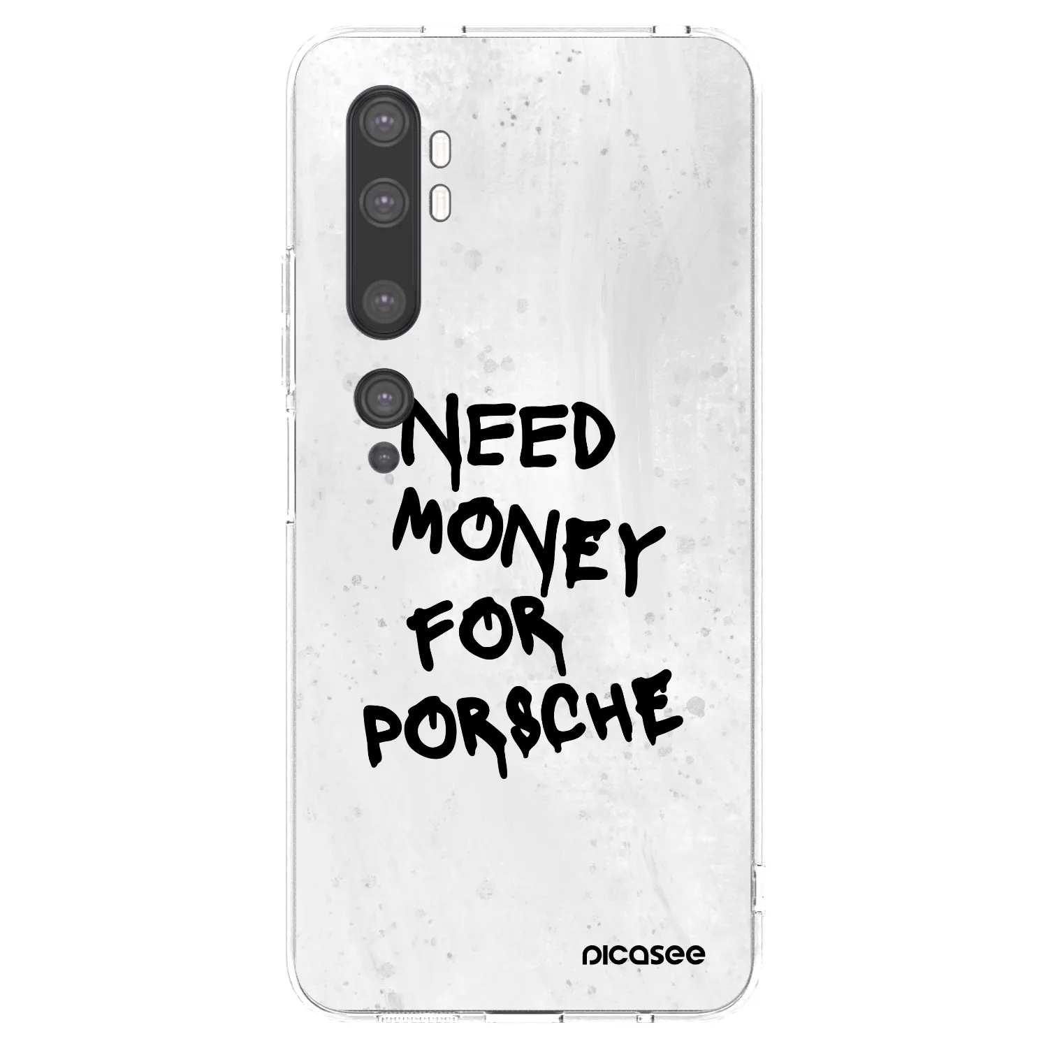 Picasee silikonowe przeźroczyste etui na Xiaomi Mi Note 10 (Pro) - White Dollar