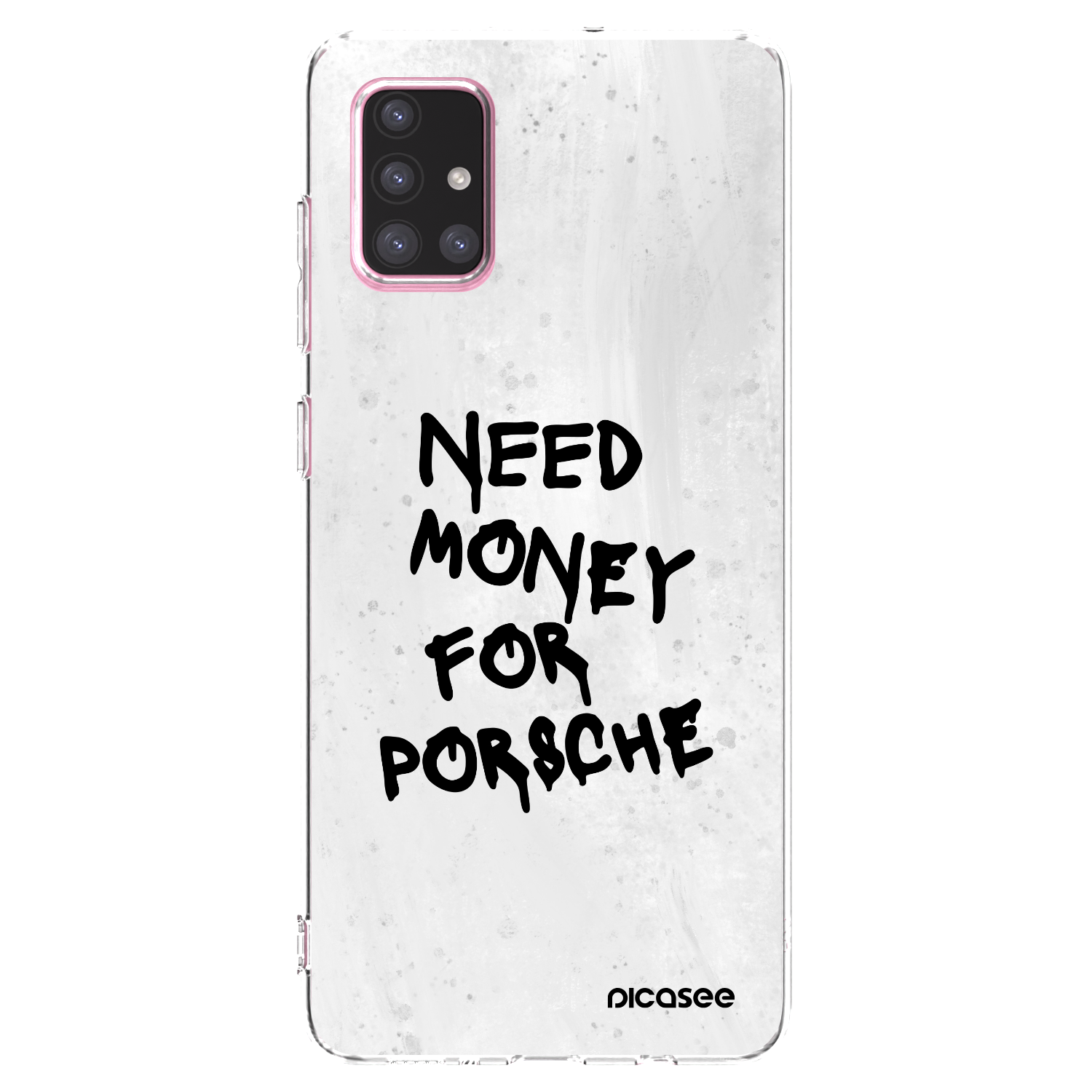 Picasee silikonowe przeźroczyste etui na Samsung Galaxy A71 A715F - White Dollar