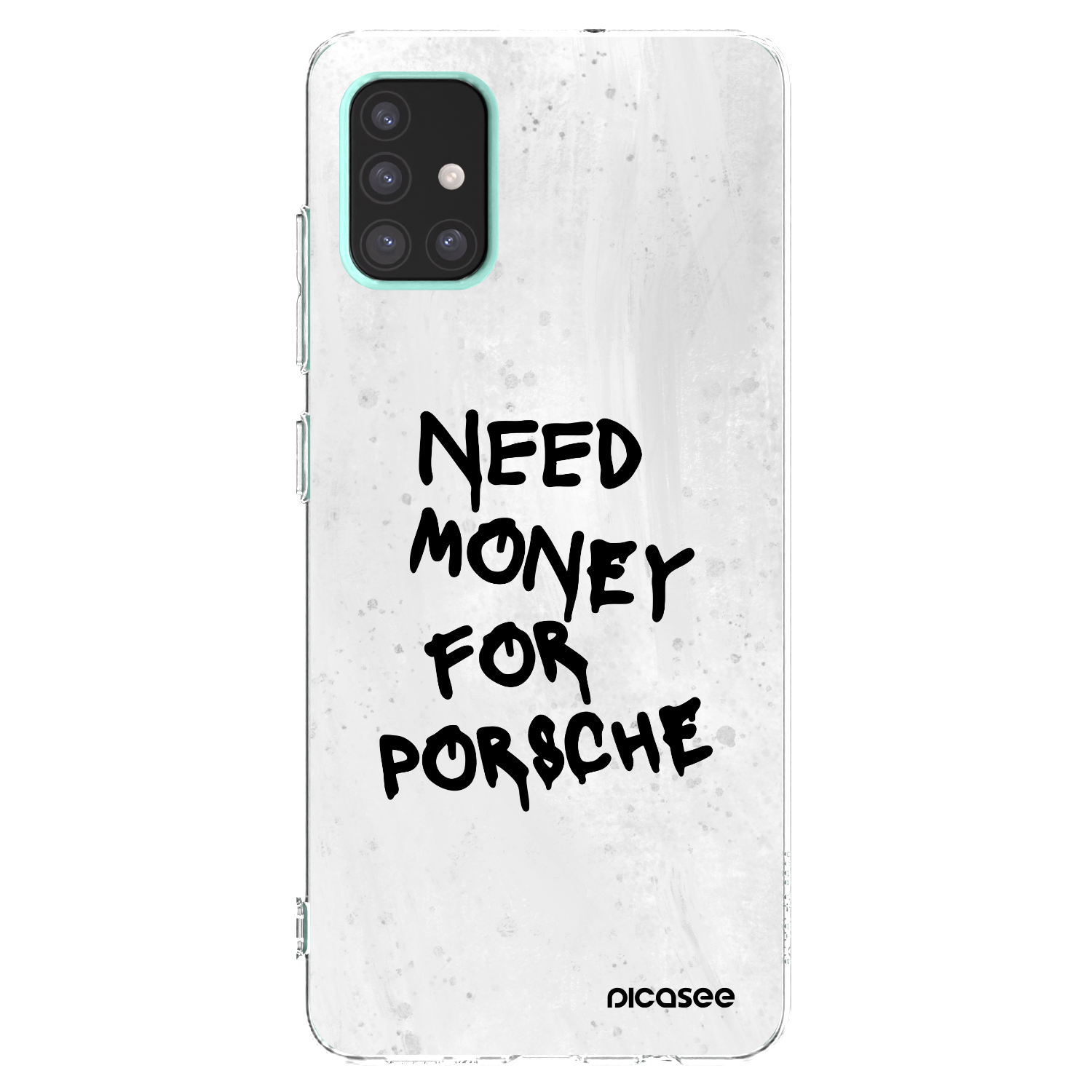 Picasee silikonowe przeźroczyste etui na Samsung Galaxy A51 A515F - White Dollar