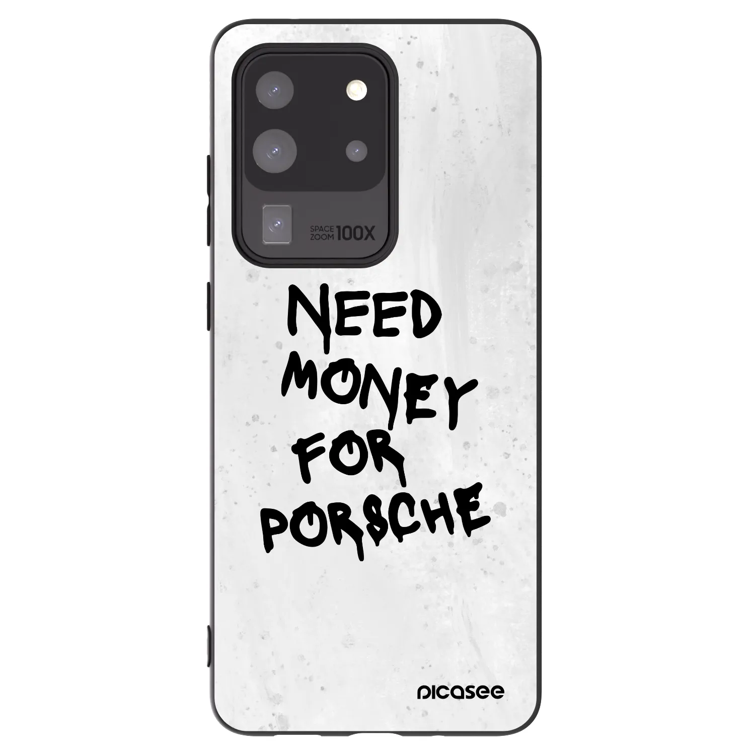 Picasee silikonowe czarne etui na Samsung Galaxy S20 Ultra 5G G988F - White Dollar