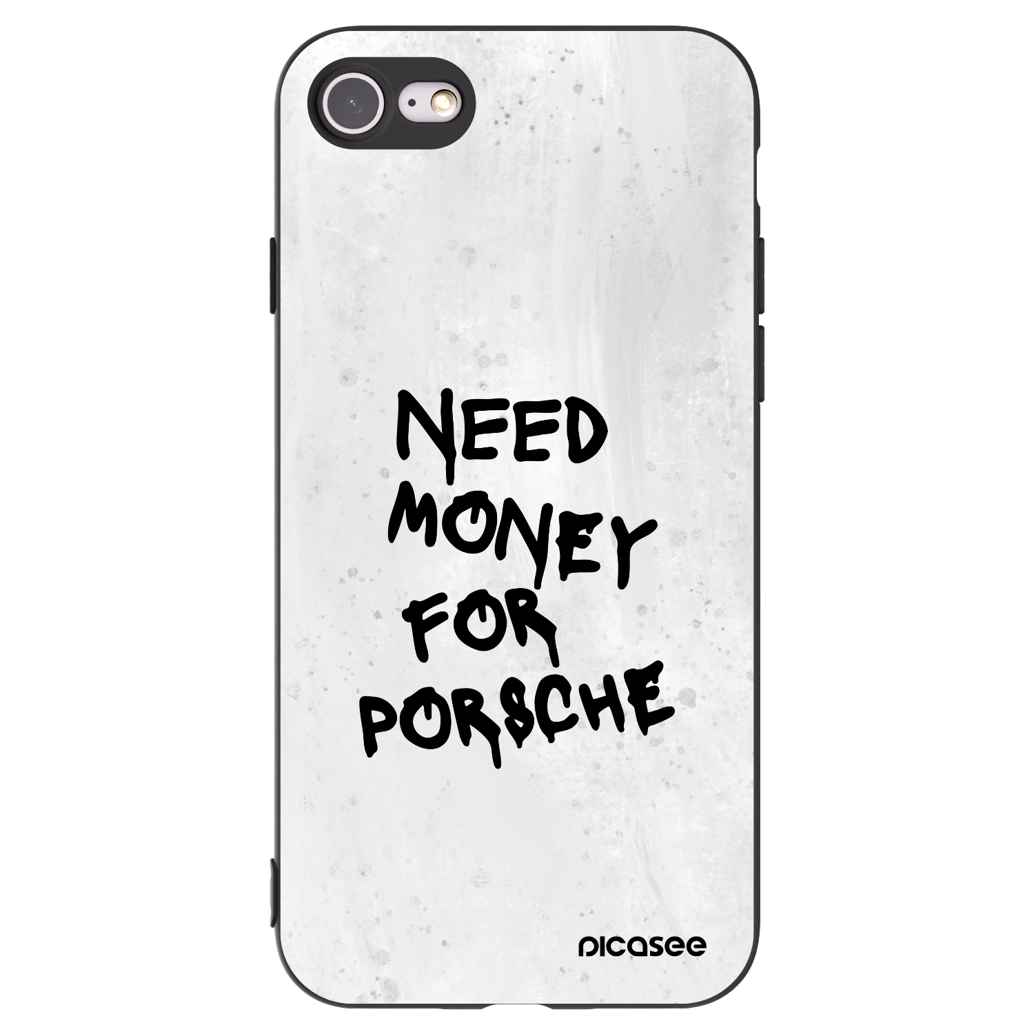 Picasee silikonowe czarne etui na Apple iPhone SE 2020 - White Dollar