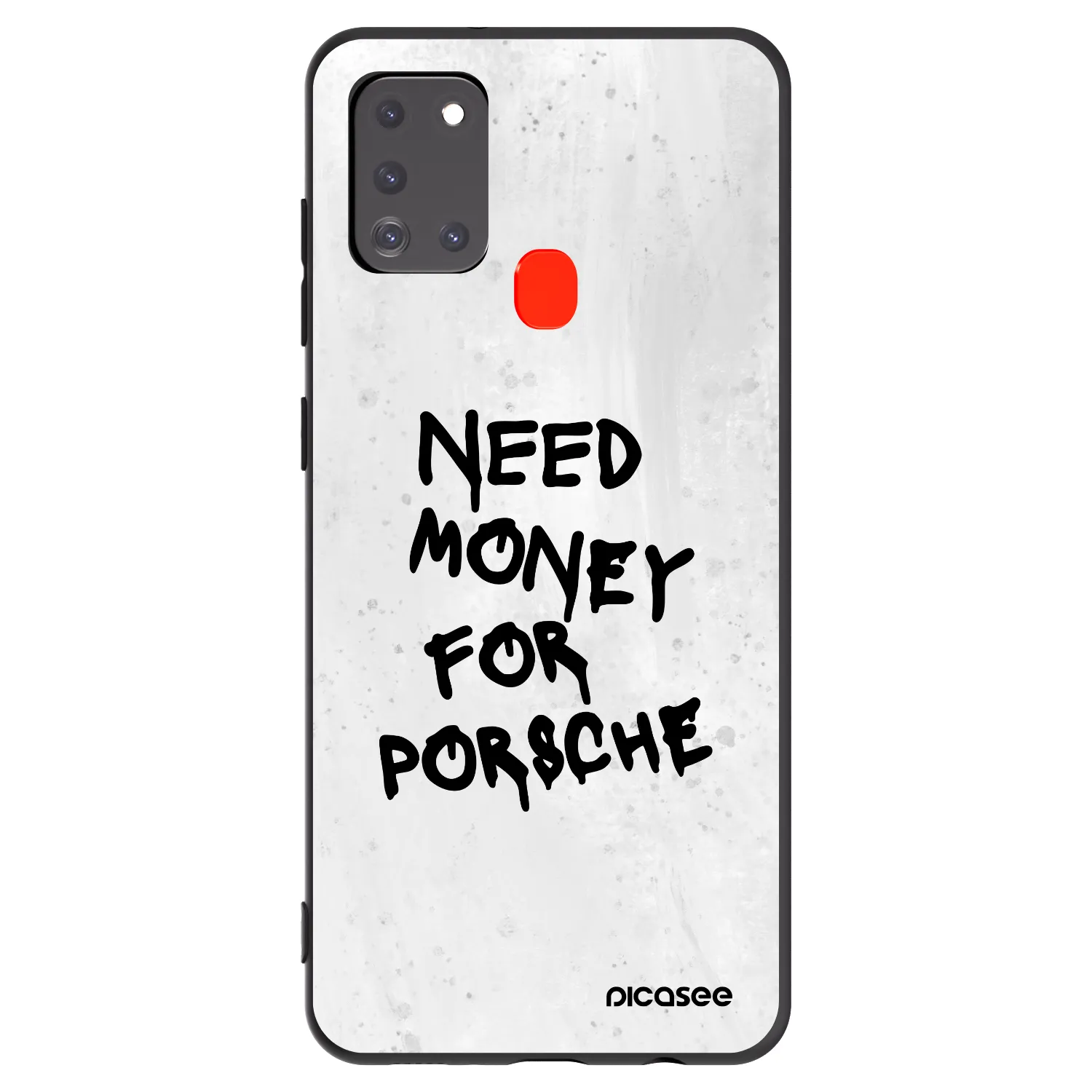 Picasee silikonowe czarne etui na Samsung Galaxy A21s - White Dollar