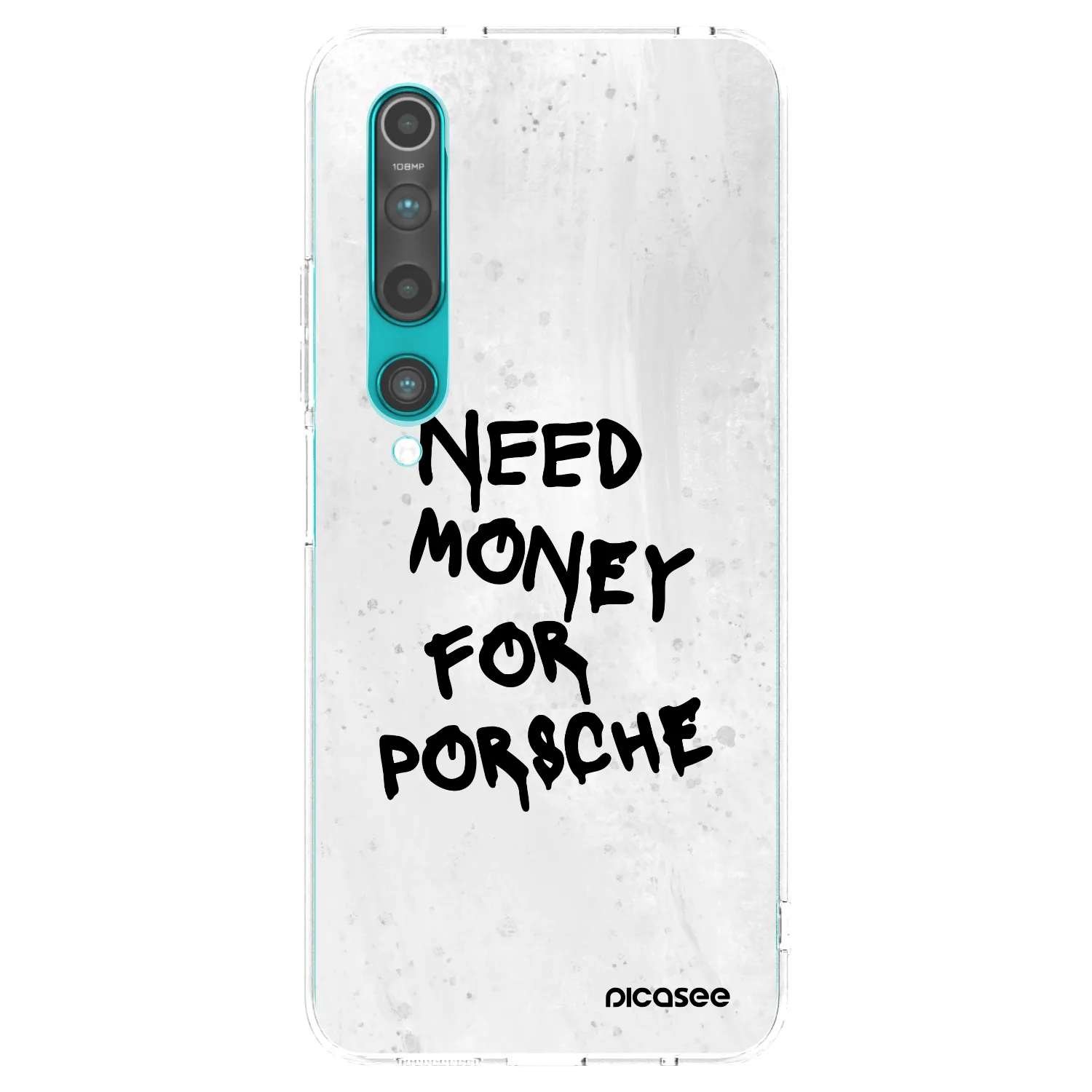 Picasee silikonowe przeźroczyste etui na Xiaomi Mi 10 - White Dollar