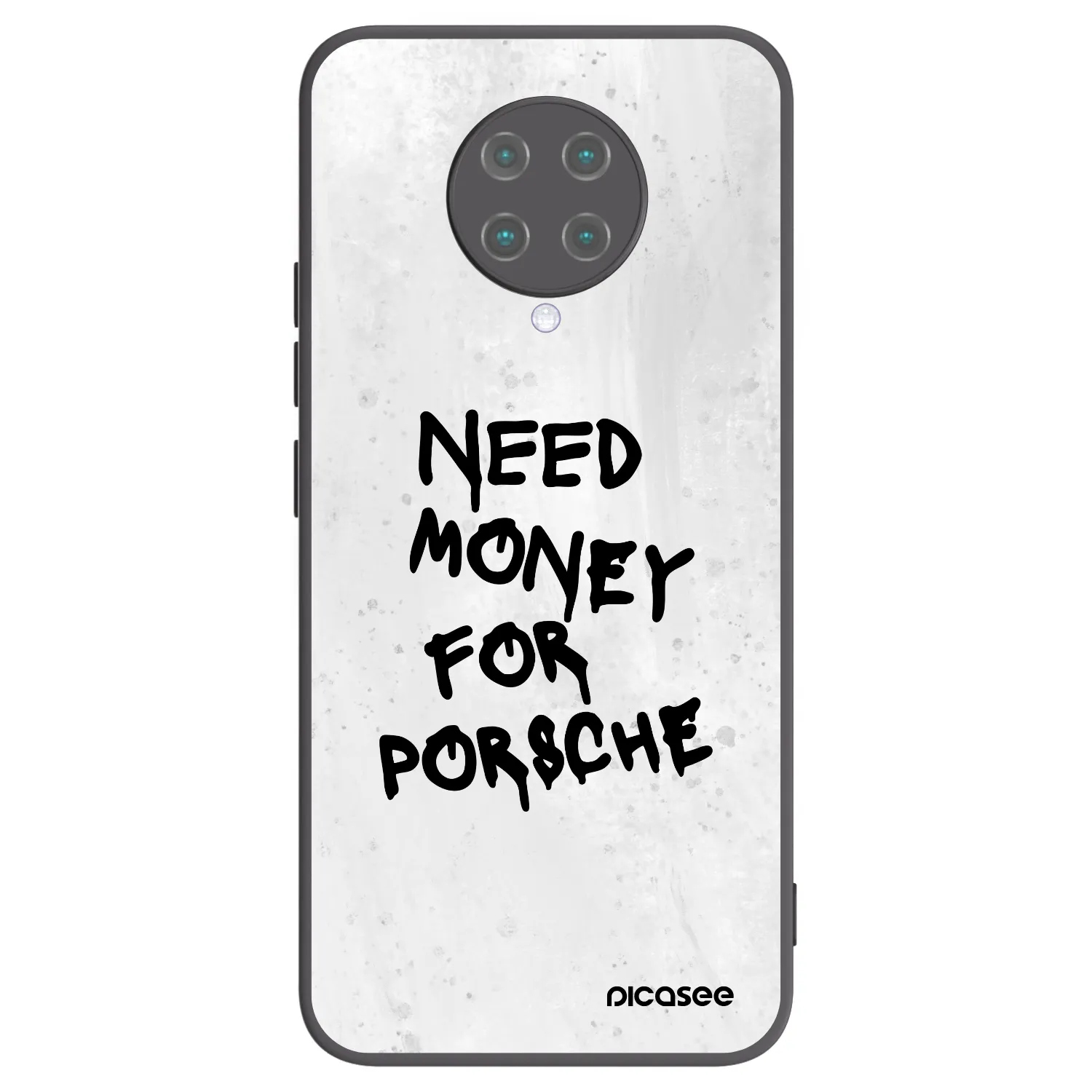 Picasee silikonowe czarne etui na Xiaomi Poco F2 Pro - White Dollar