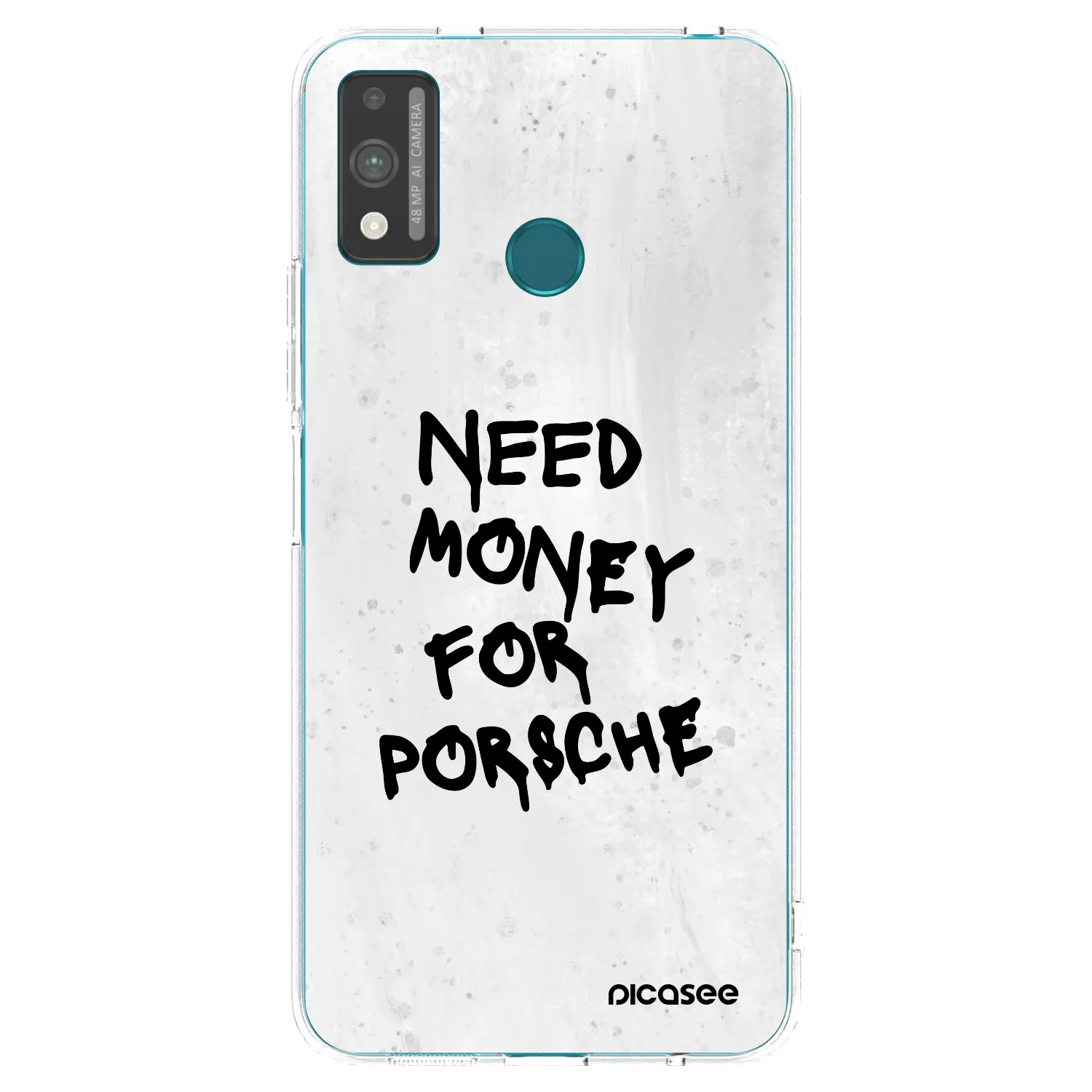 Picasee silikonowe przeźroczyste etui na Honor 9X Lite - White Dollar