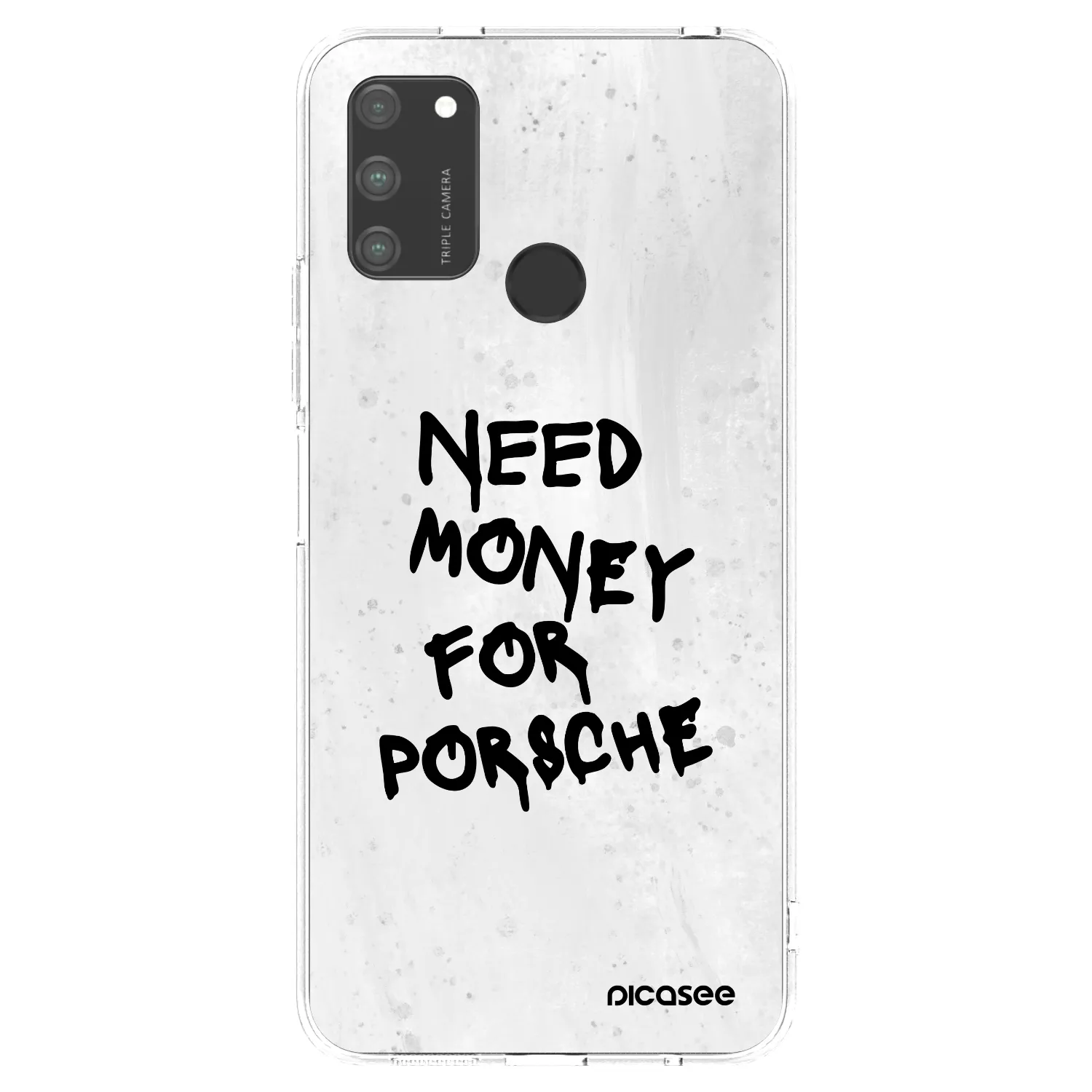 Picasee silikonowe przeźroczyste etui na Honor 9A - White Dollar