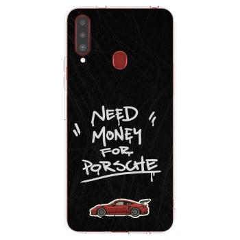 Picasee silikonowe przeźroczyste etui na Samsung Galaxy A20s - Dark Racer