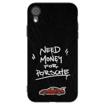 Picasee silikonowe czarne etui na Apple iPhone XR - Dark Racer