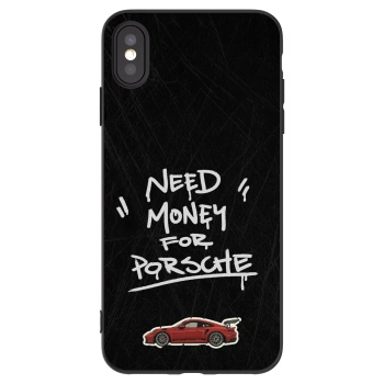 Picasee silikonowe czarne etui na Apple iPhone XS Max - Dark Racer