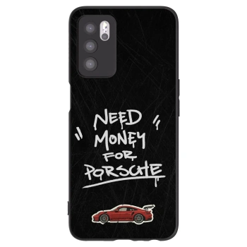Picasee silikonowe czarne etui na OPPO A16s - Dark Racer