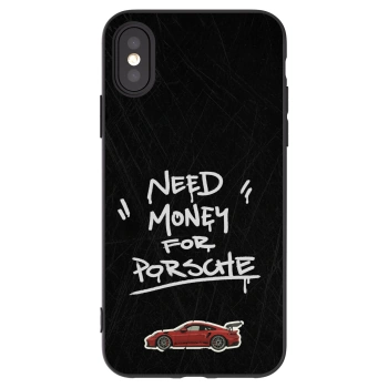 Picasee silikonowe czarne etui na Apple iPhone X/XS - Dark Racer