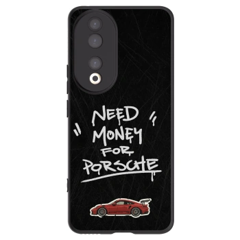 Picasee silikonowe czarne etui na Honor 90 5G - Dark Racer