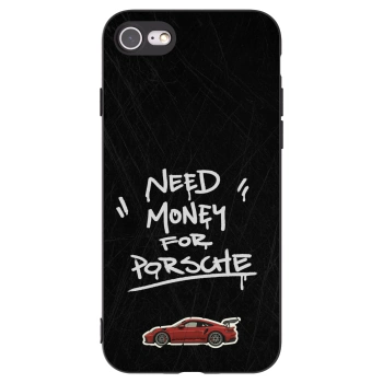 Picasee silikonowe czarne etui na Apple iPhone 8 - Dark Racer