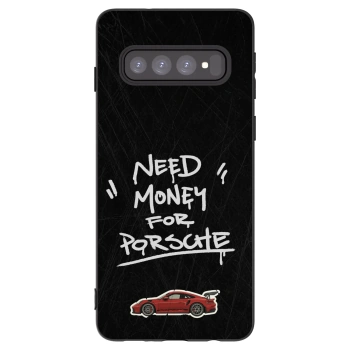Picasee silikonowe czarne etui na Samsung Galaxy S10 G973 - Dark Racer