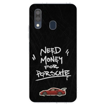 Picasee silikonowe przeźroczyste etui na Samsung Galaxy A40 A405F - Dark Racer