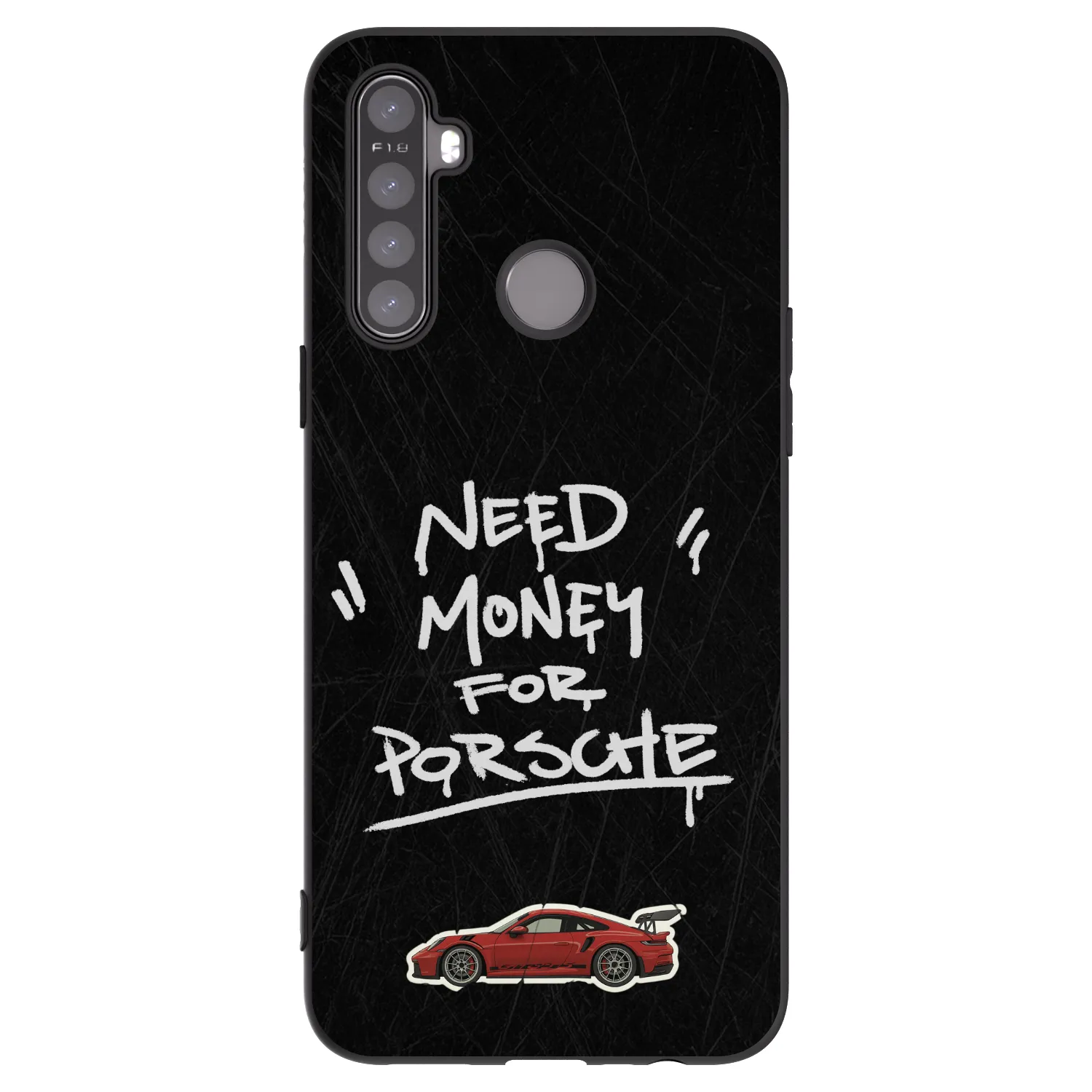Picasee silikonowe czarne etui na Realme 5 - Dark Racer
