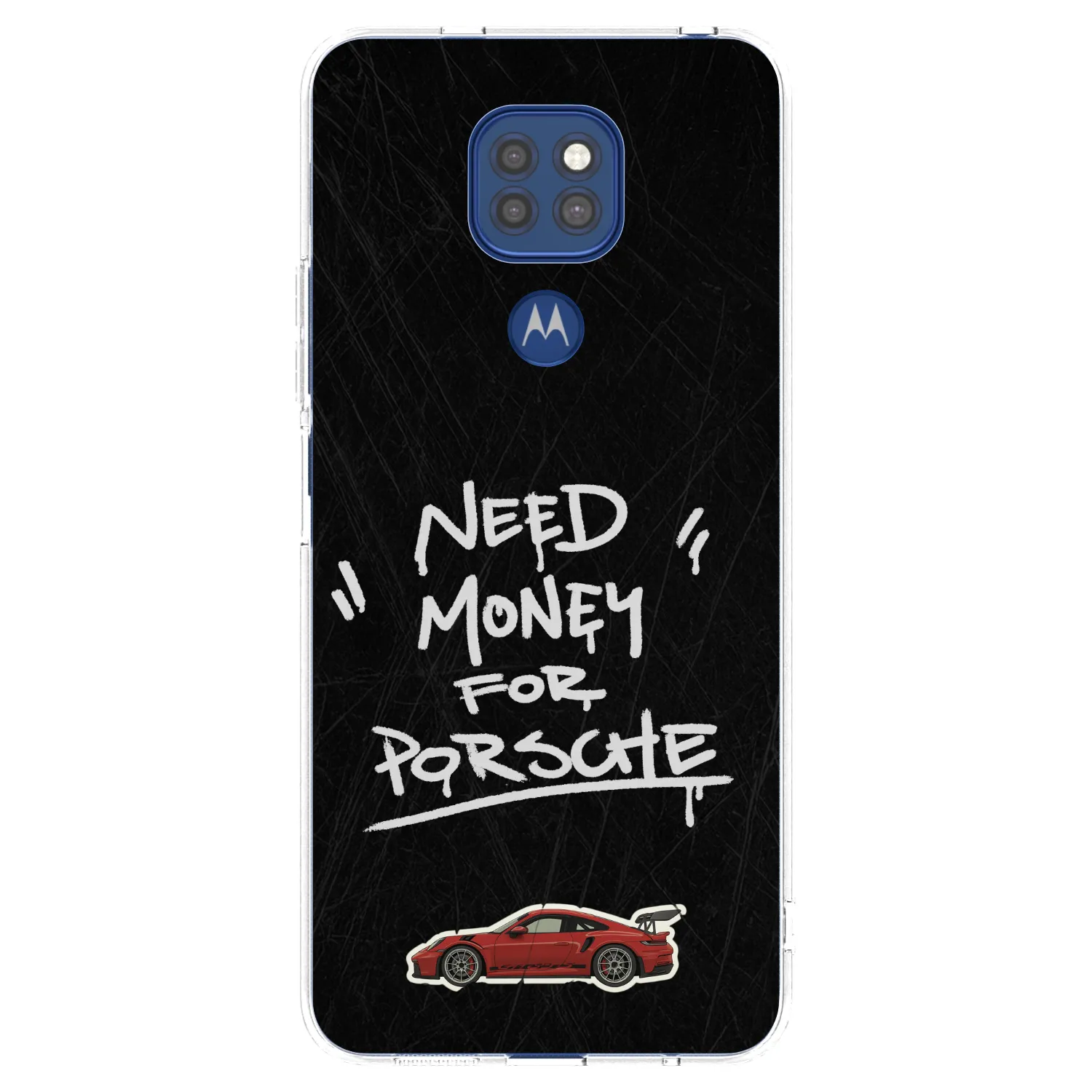 Picasee silikonowe przeźroczyste etui na Motorola Moto G9 Play - Dark Racer
