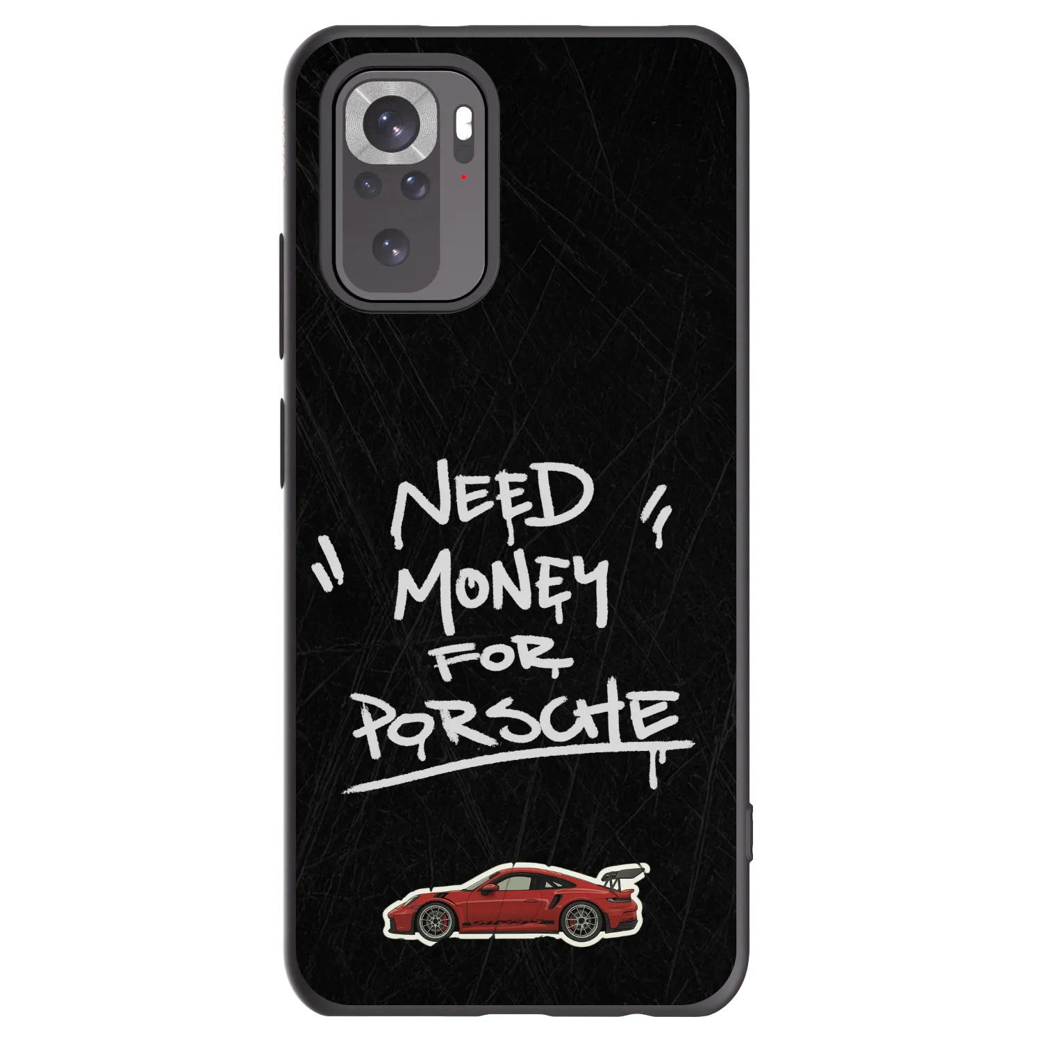 Picasee silikonowe czarne etui na Xiaomi Redmi Note 10 - Dark Racer