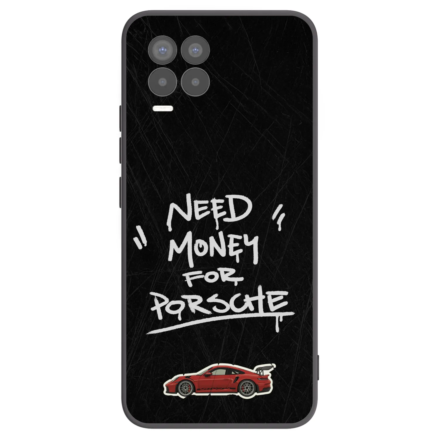 Picasee silikonowe czarne etui na Realme 8 Pro - Dark Racer