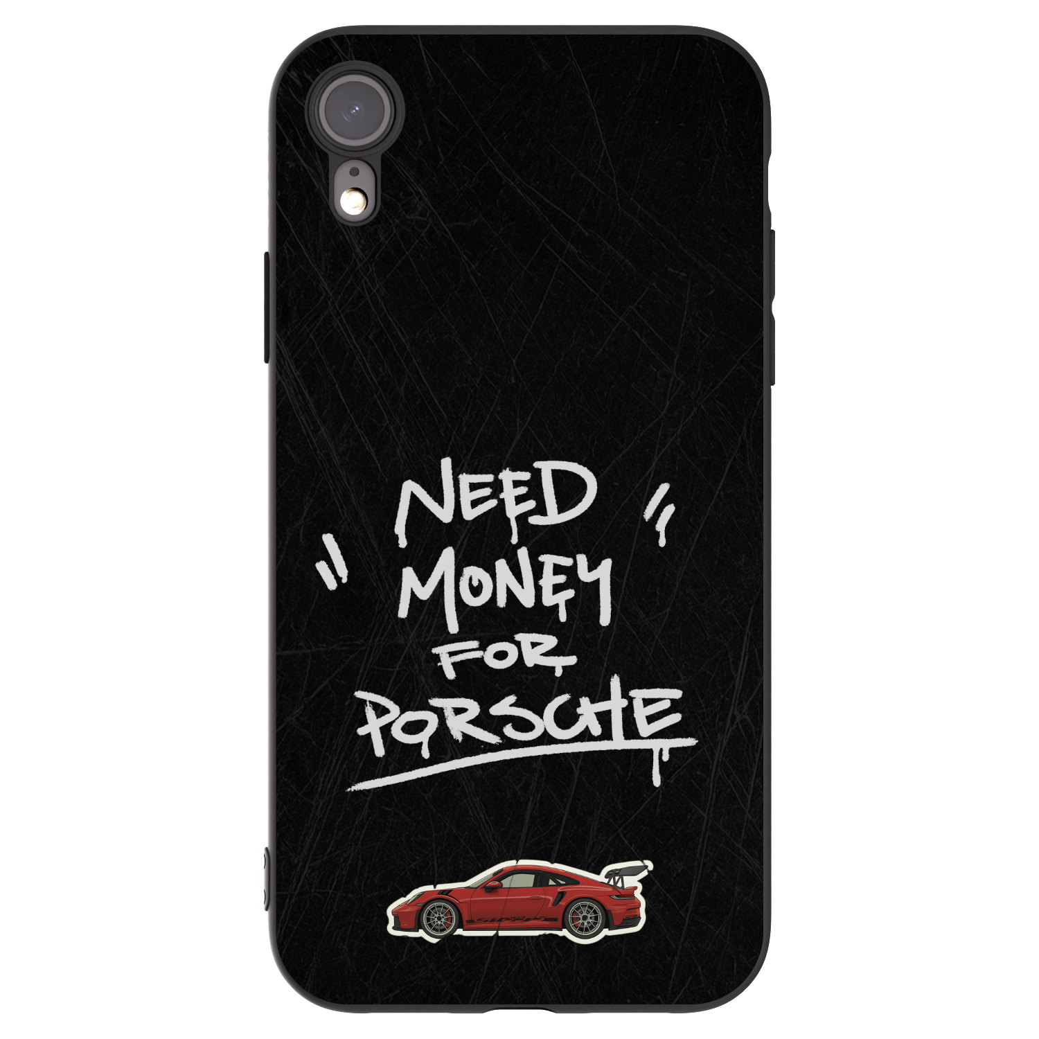 Picasee silikonowe czarne etui na Apple iPhone XR - Dark Racer