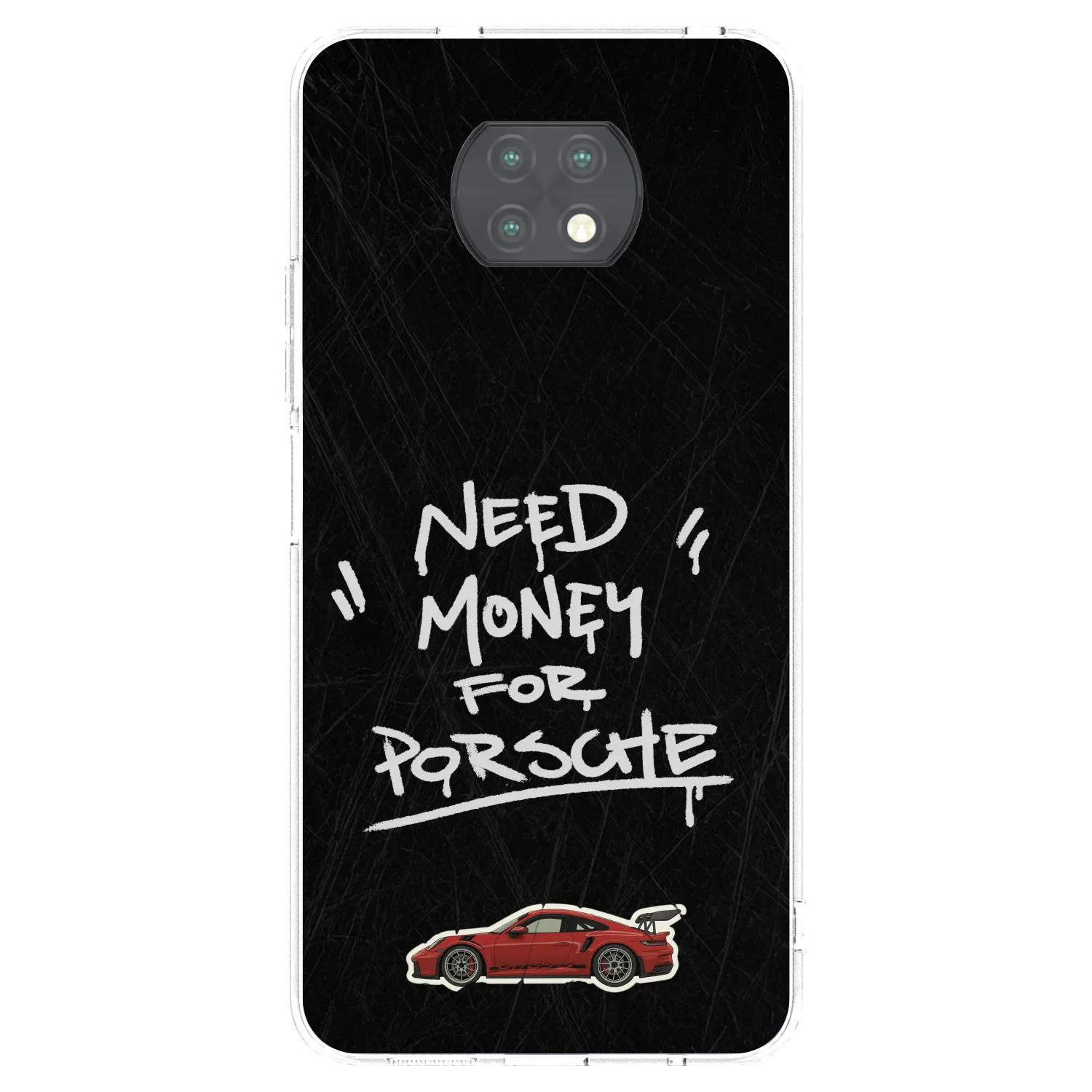 Picasee silikonowe przeźroczyste etui na Xiaomi Redmi Note 9T - Dark Racer