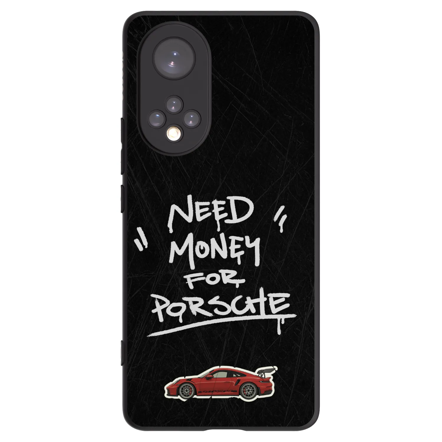 Picasee silikonowe czarne etui na Honor 50 5G - Dark Racer