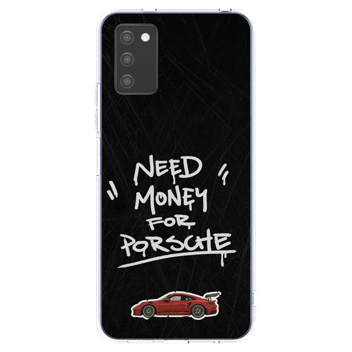 Picasee silikonowe przeźroczyste etui na Samsung Galaxy A03s A037G - Dark Racer