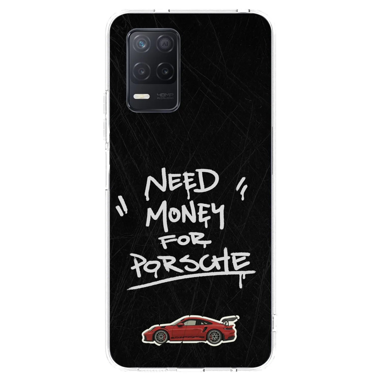 Picasee silikonowe przeźroczyste etui na Realme 8 5G - Dark Racer