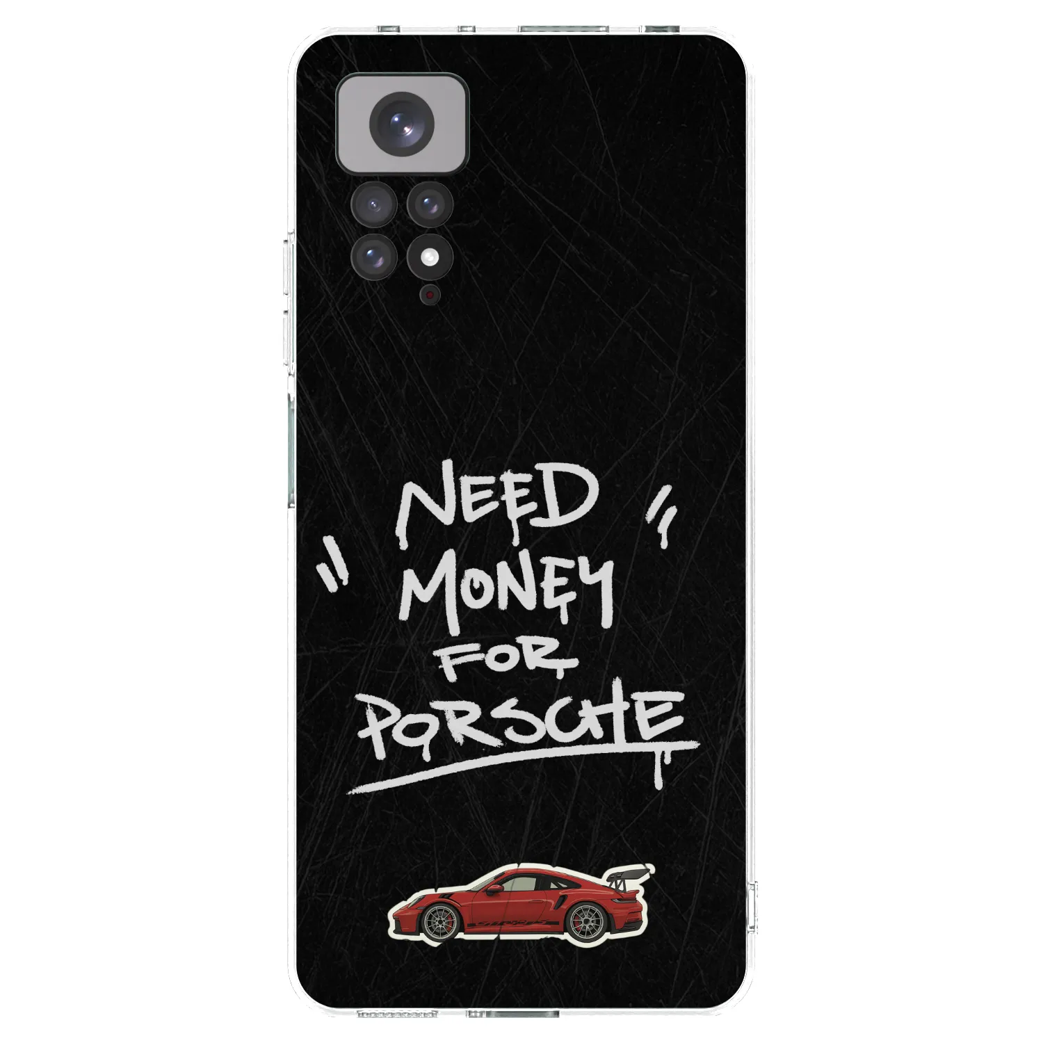 Picasee silikonowe przeźroczyste etui na Xiaomi Redmi Note 11S 4G - Dark Racer