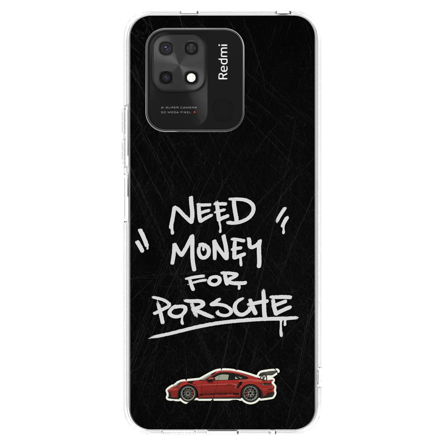 Picasee silikonowe przeźroczyste etui na Xiaomi Redmi 10C - Dark Racer