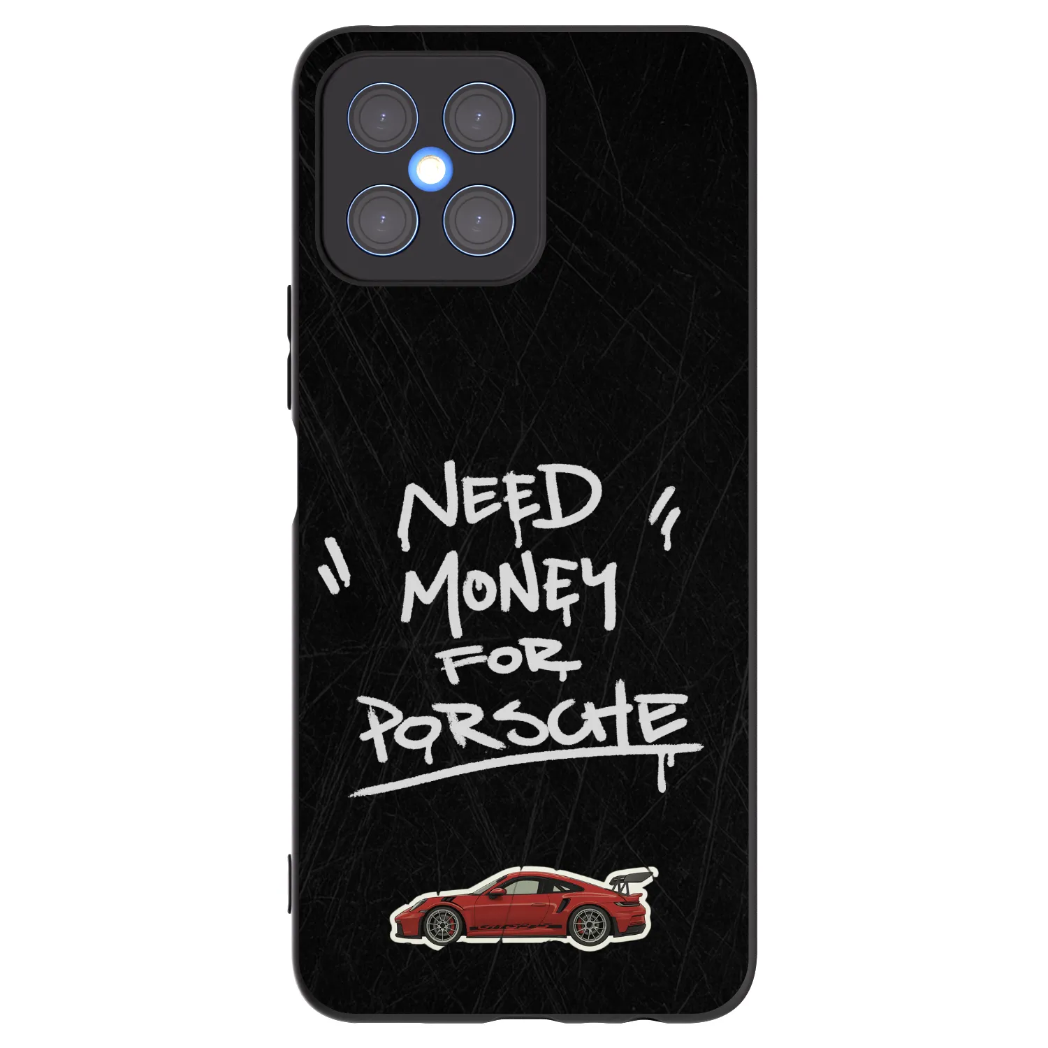 Picasee silikonowe czarne etui na Honor X8 4G - Dark Racer