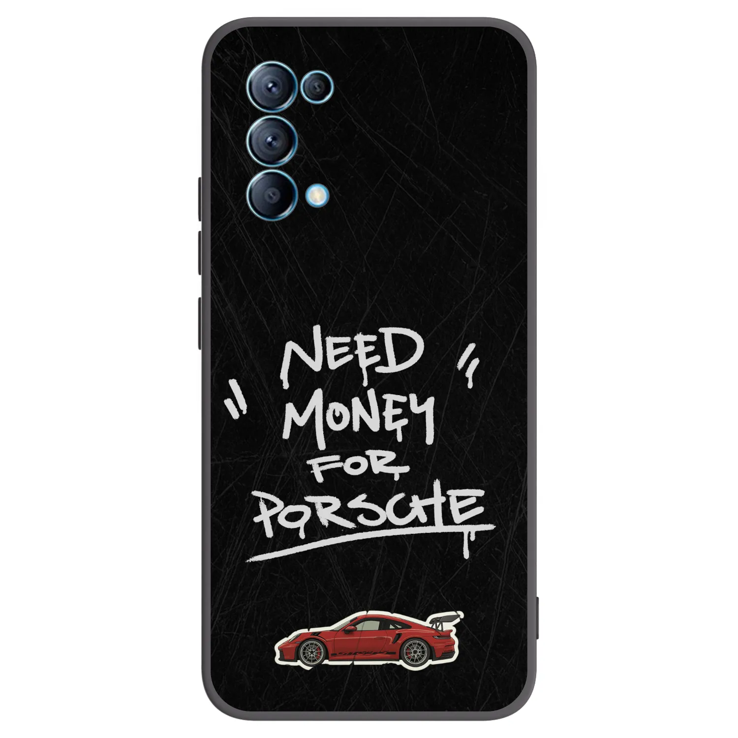 Picasee silikonowe czarne etui na OPPO Reno 5 5G - Dark Racer