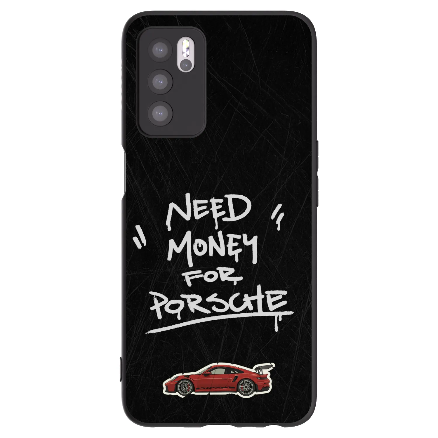 Picasee silikonowe czarne etui na OPPO A16s - Dark Racer