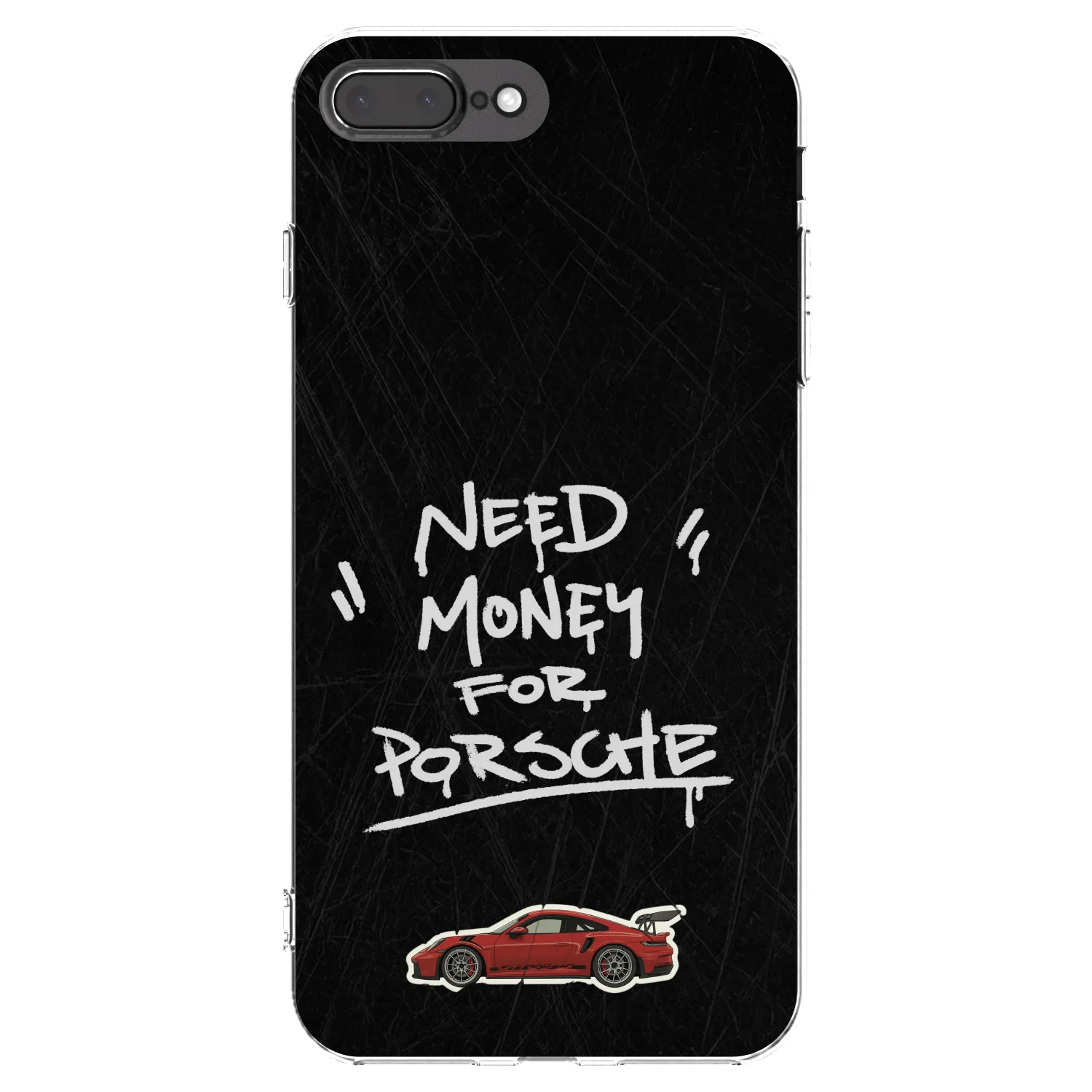 Picasee silikonowe przeźroczyste etui na Apple iPhone 8 Plus - Dark Racer