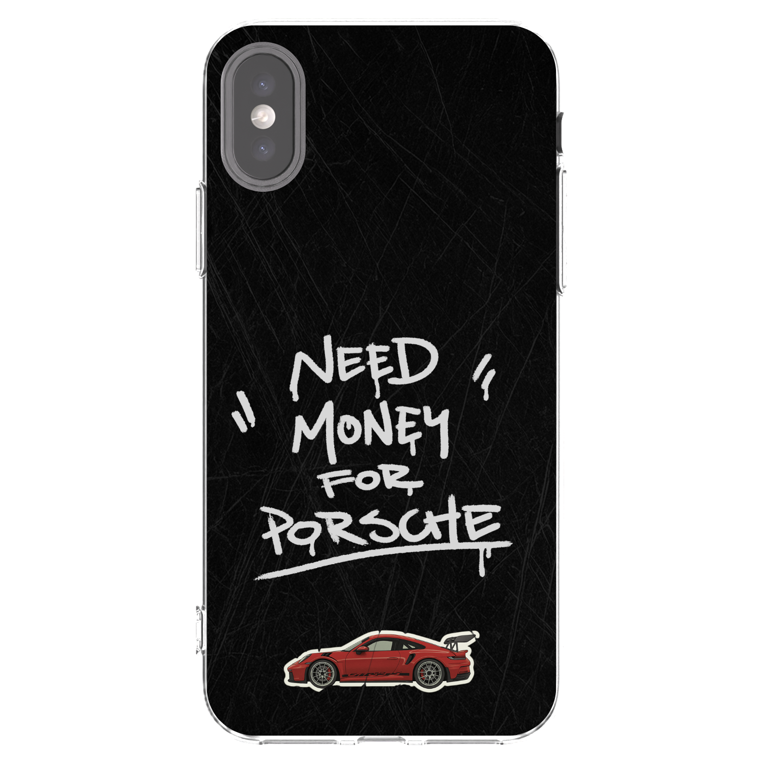 Picasee silikonowe przeźroczyste etui na Apple iPhone X/XS - Dark Racer