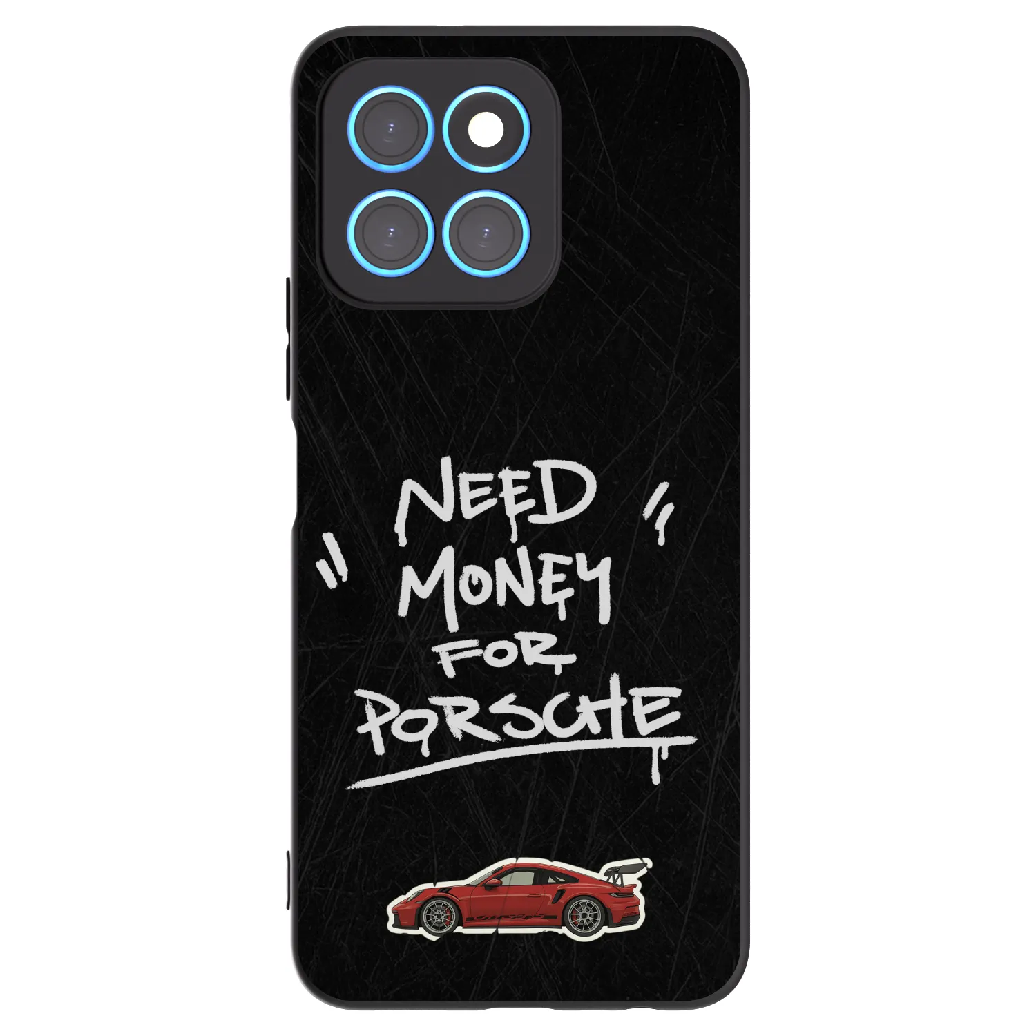 Picasee silikonowe czarne etui na Honor X6 - Dark Racer