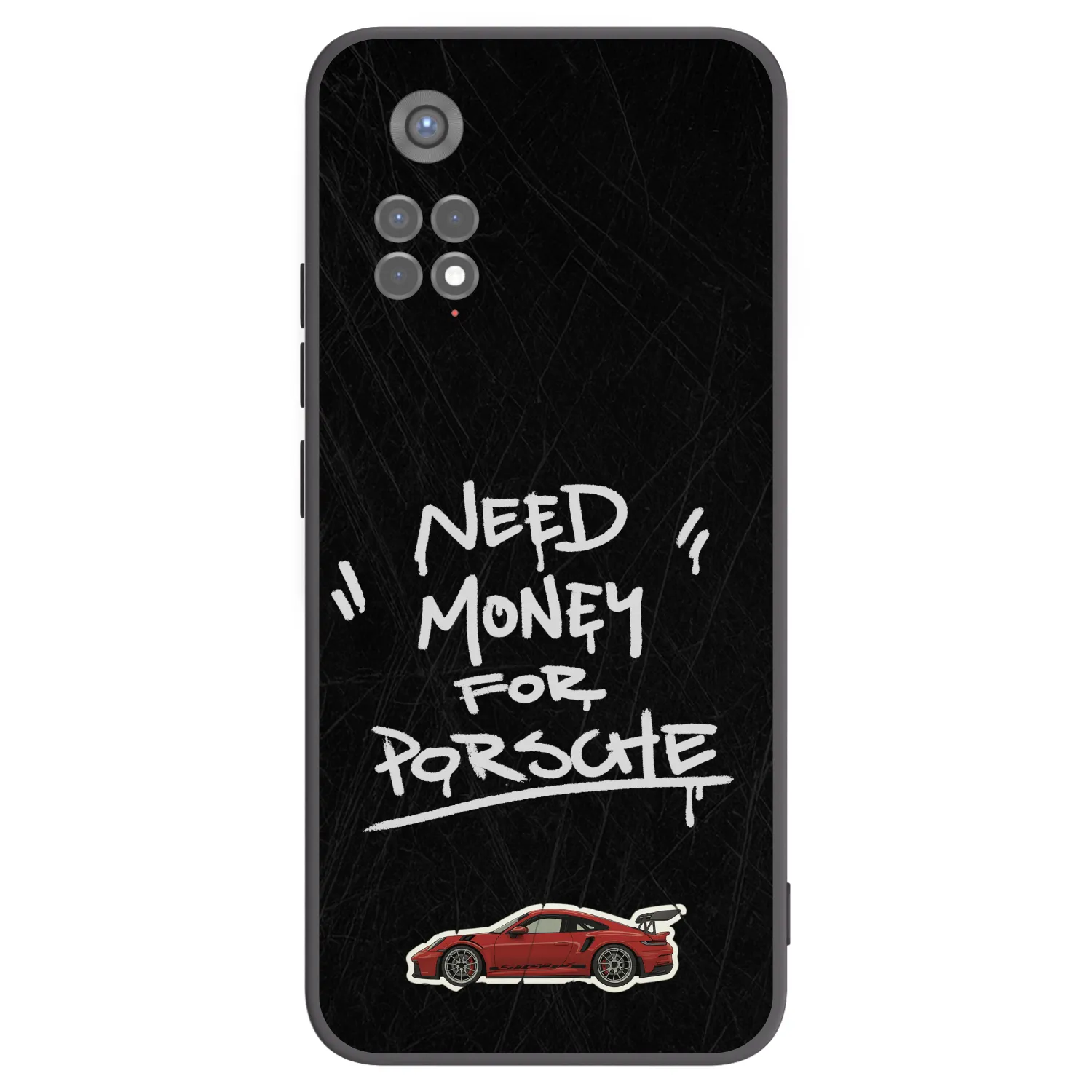 Picasee silikonowe czarne etui na Xiaomi Redmi Note 11S 5G - Dark Racer