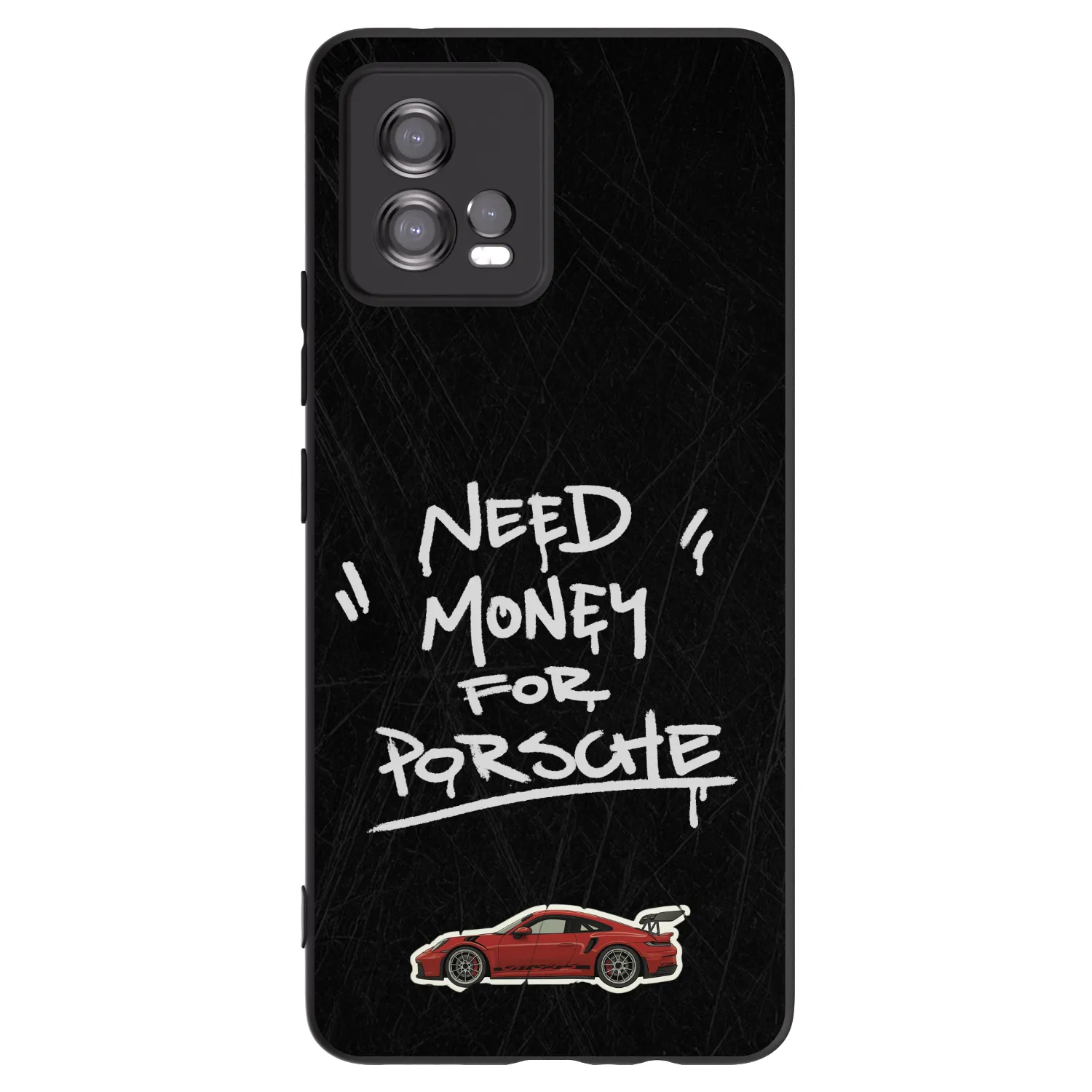 Picasee silikonowe czarne etui na Motorola Moto G72 - Dark Racer