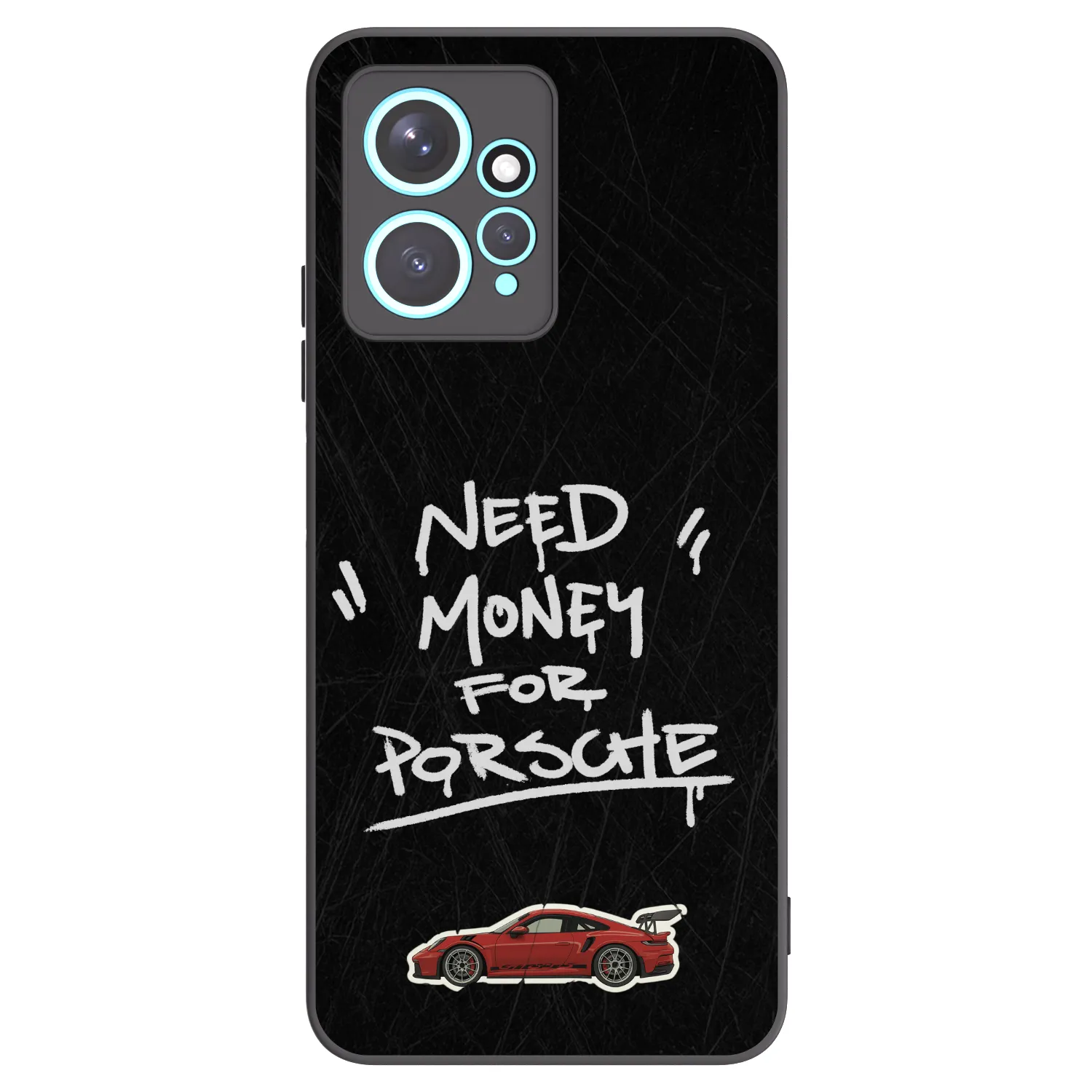 Picasee silikonowe czarne etui na Xiaomi Redmi Note 12 4G - Dark Racer