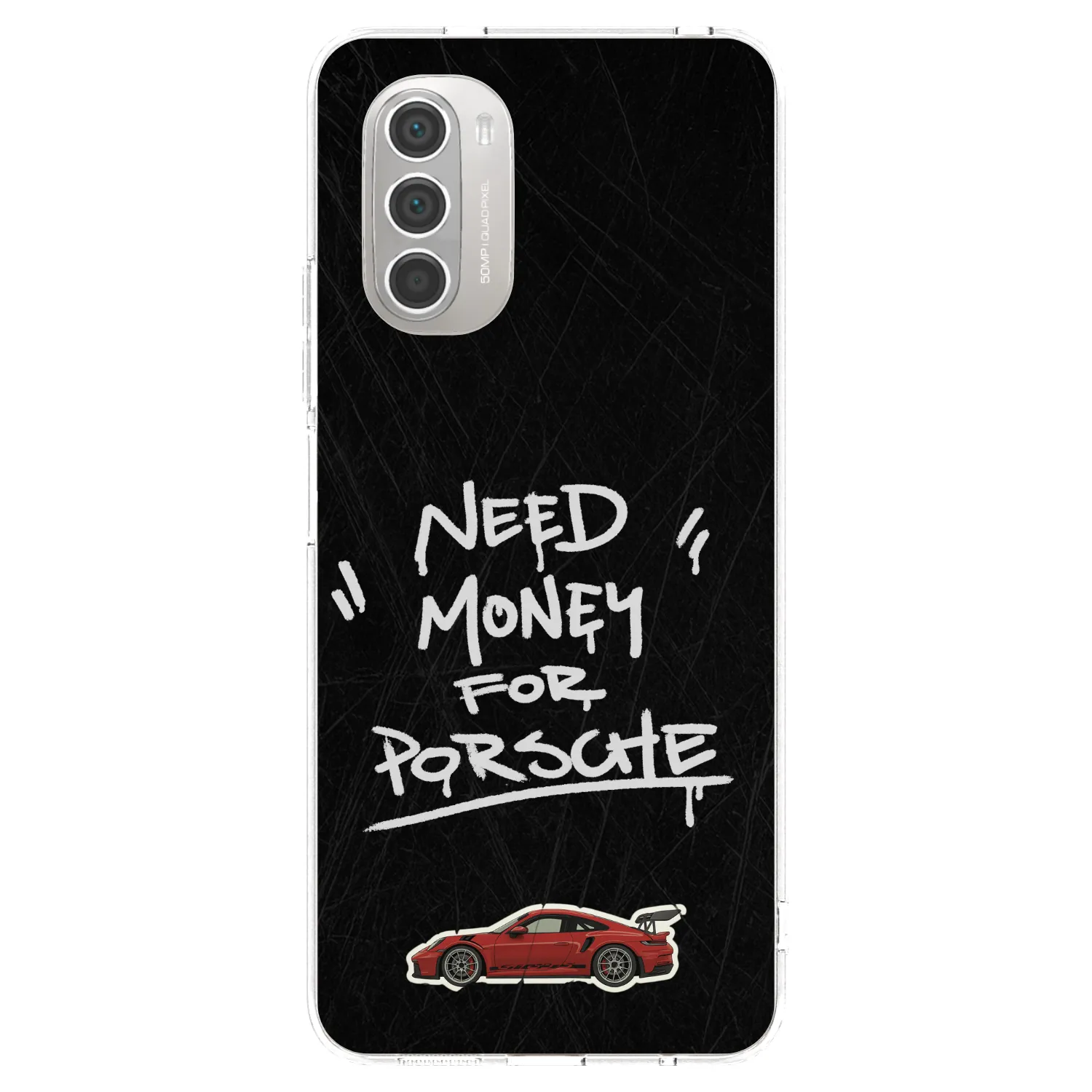 Picasee silikonowe przeźroczyste etui na Motorola Moto G51 - Dark Racer